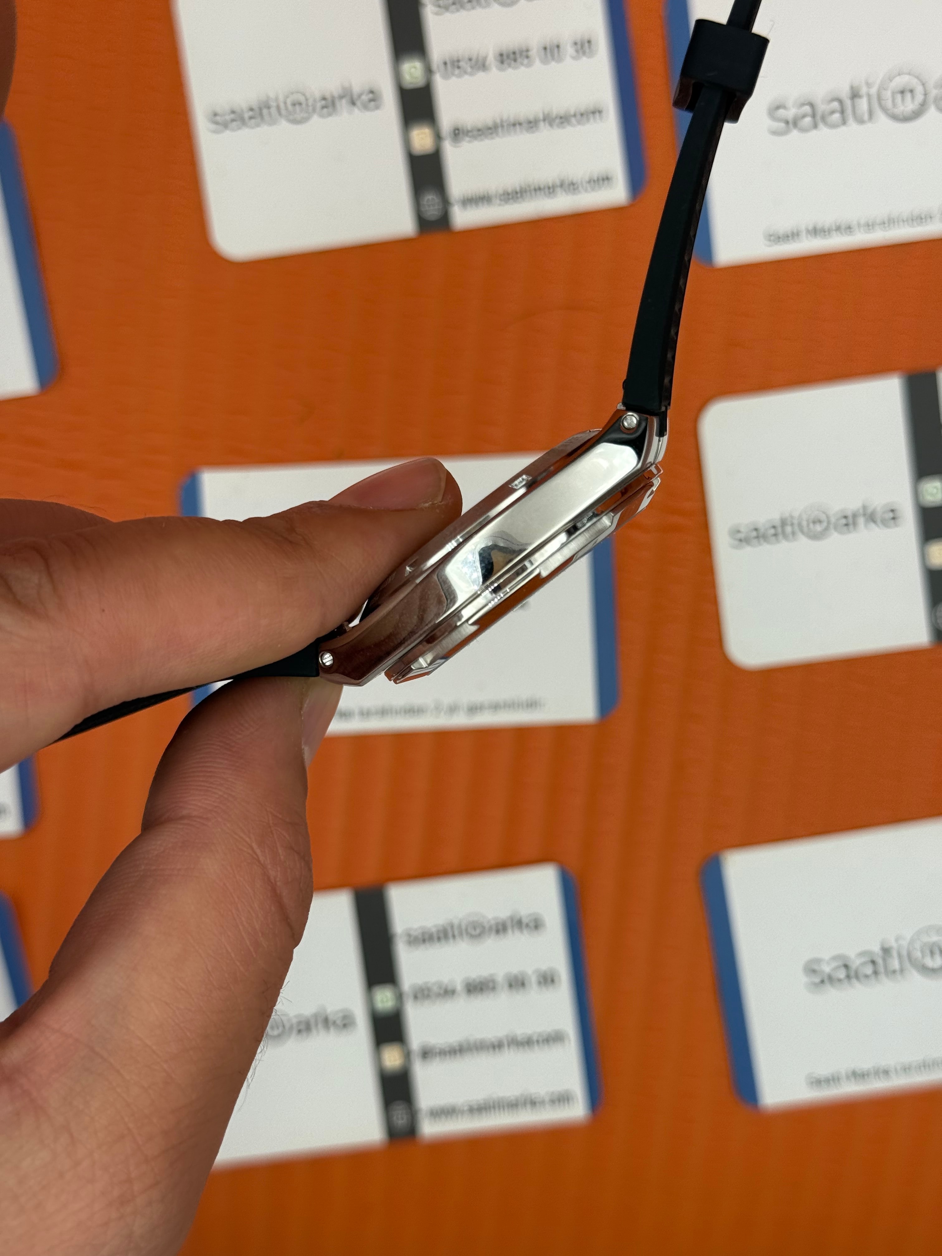 VACHERON CONSTANTIN overseas beyaz kadran silver kasa siyah kauçuk kordon erkek kol saati