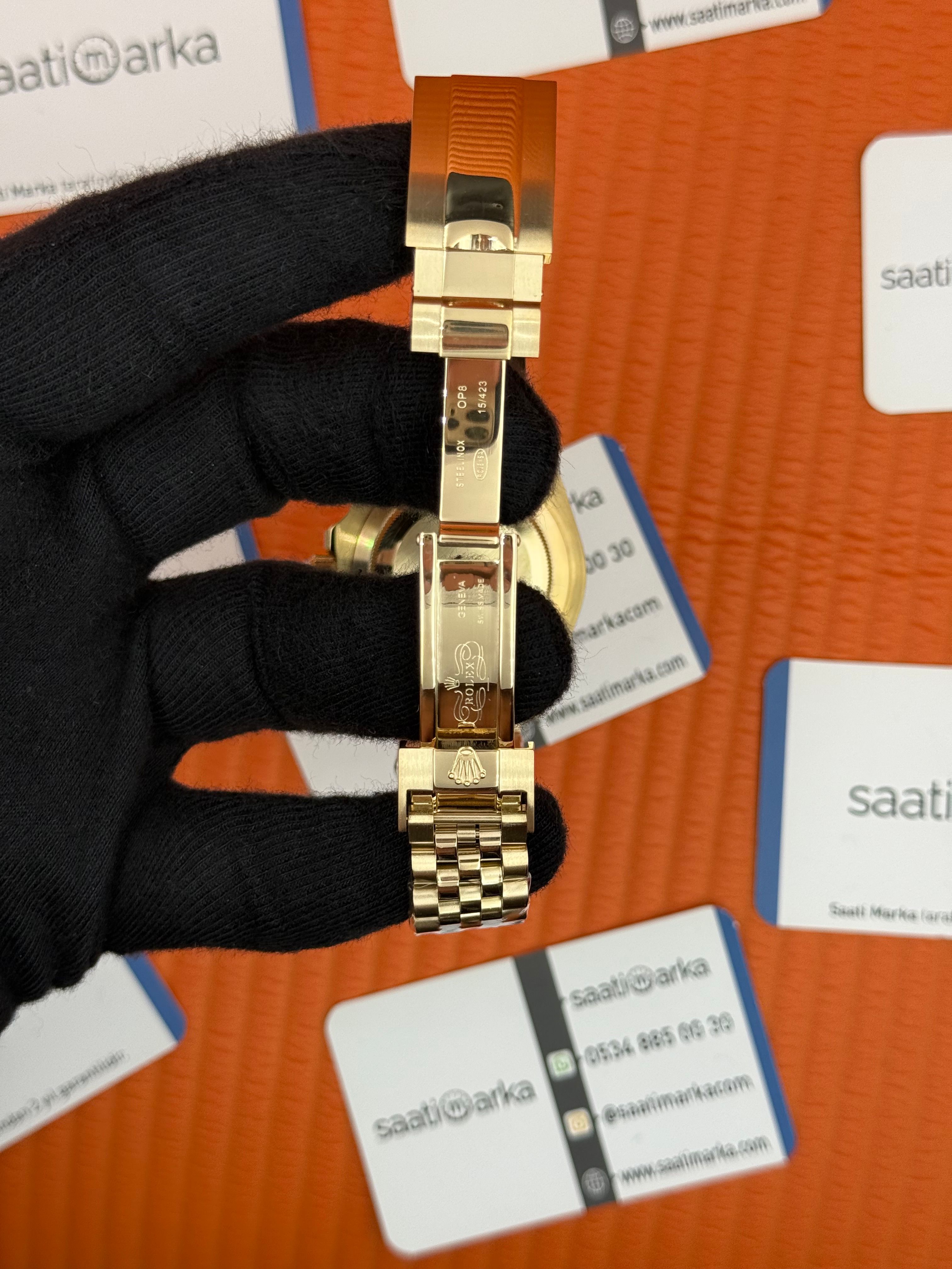 ROLEX Gmt Master green dial jubilee gold kordon 40mm