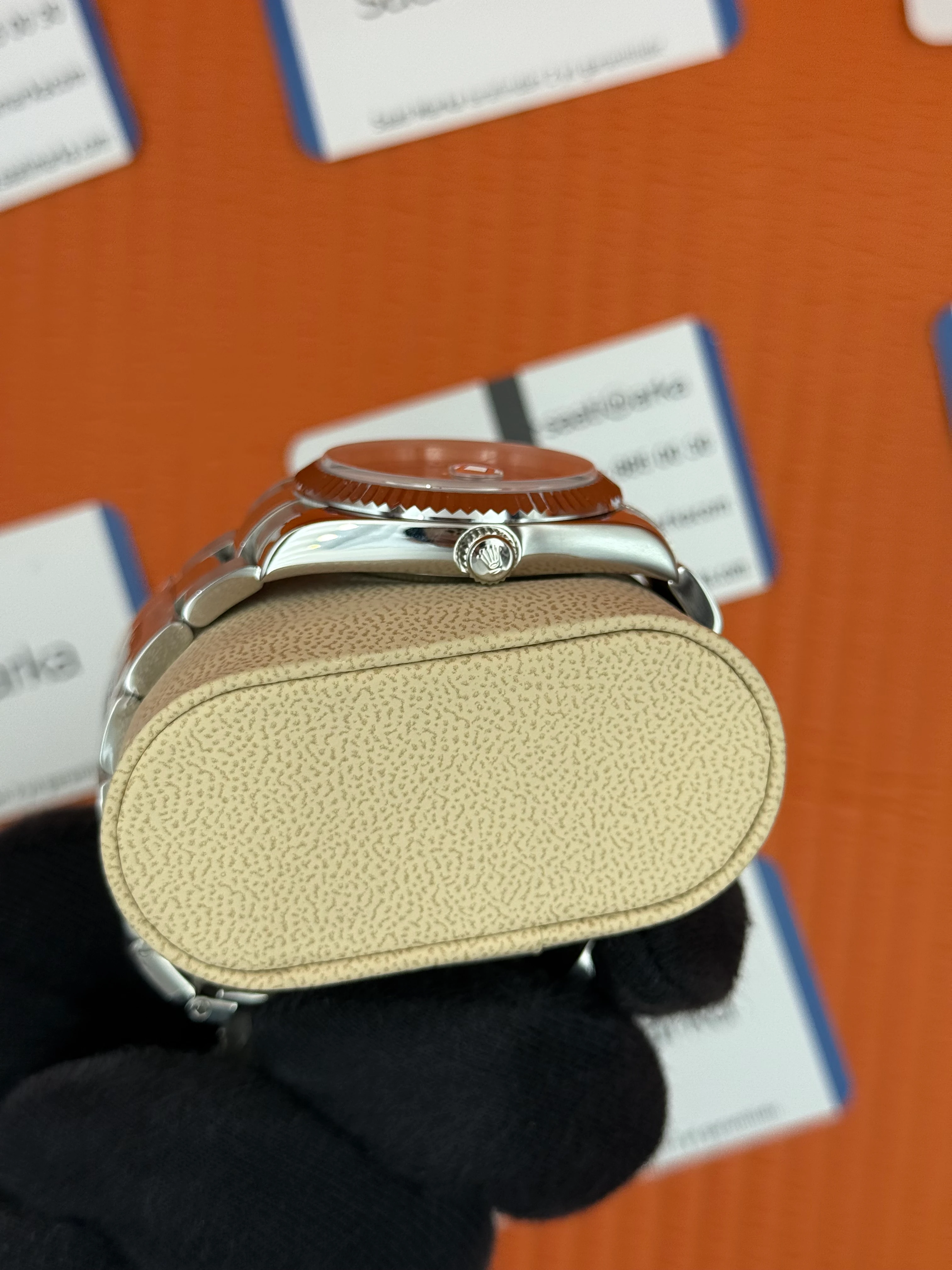 ROLEX Datejust roma rakamlı blue dial silver oyster kordon