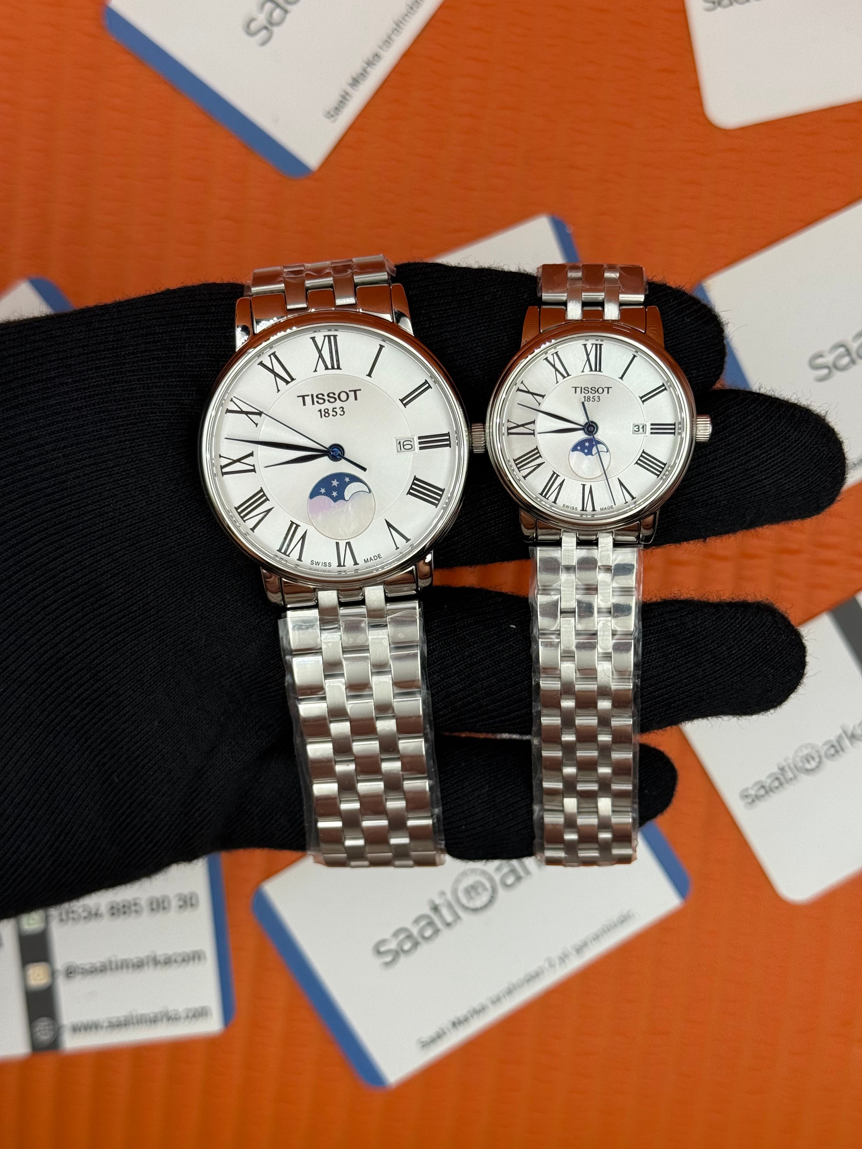 TISSOT ÇİFT KOMBİNİ carson premium gent moonphase 
