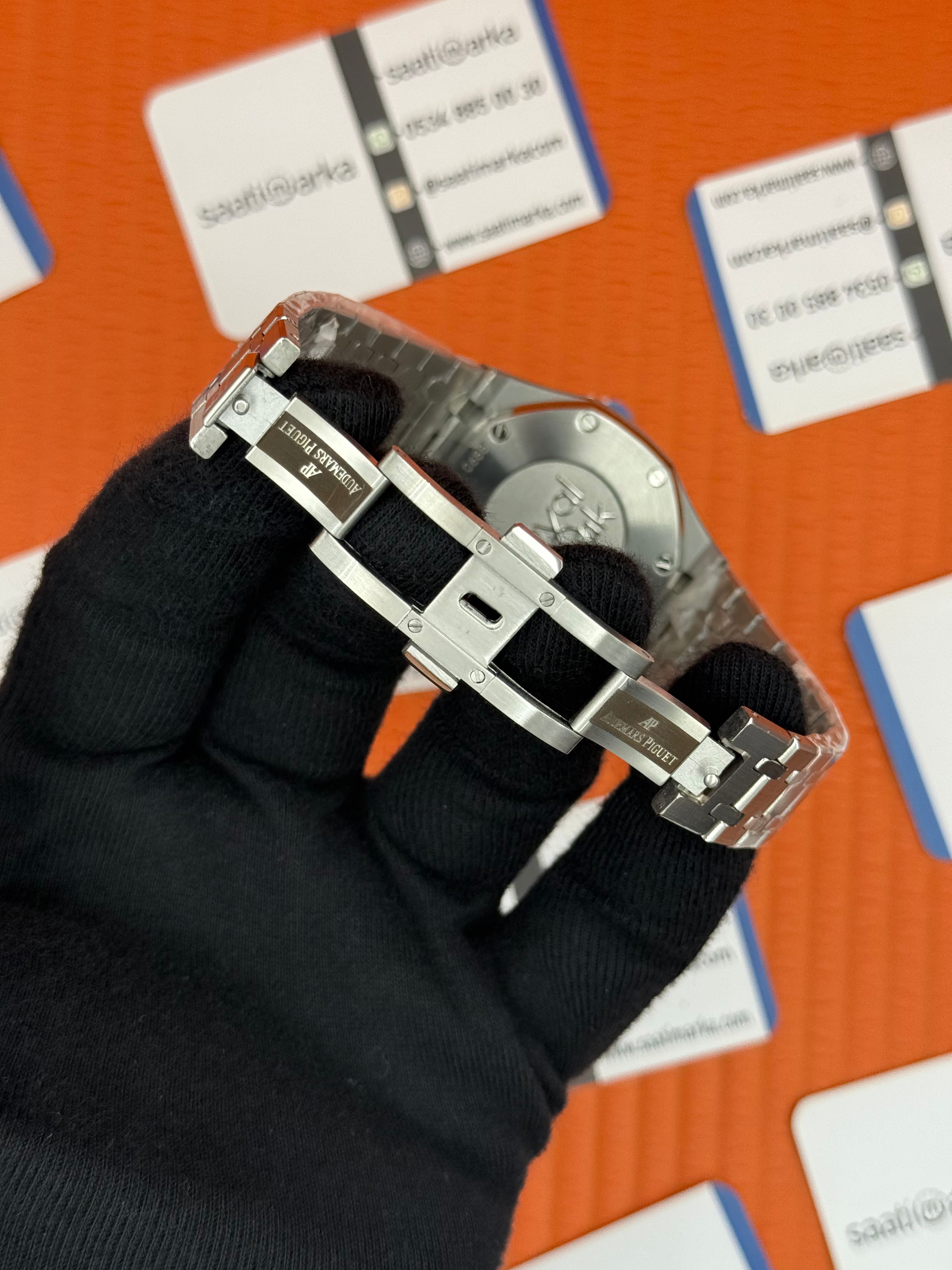 AUDEMARS PİGUET CHRONOGRAPH MAVİ KADRAN SİLVER KASA-KORDON 