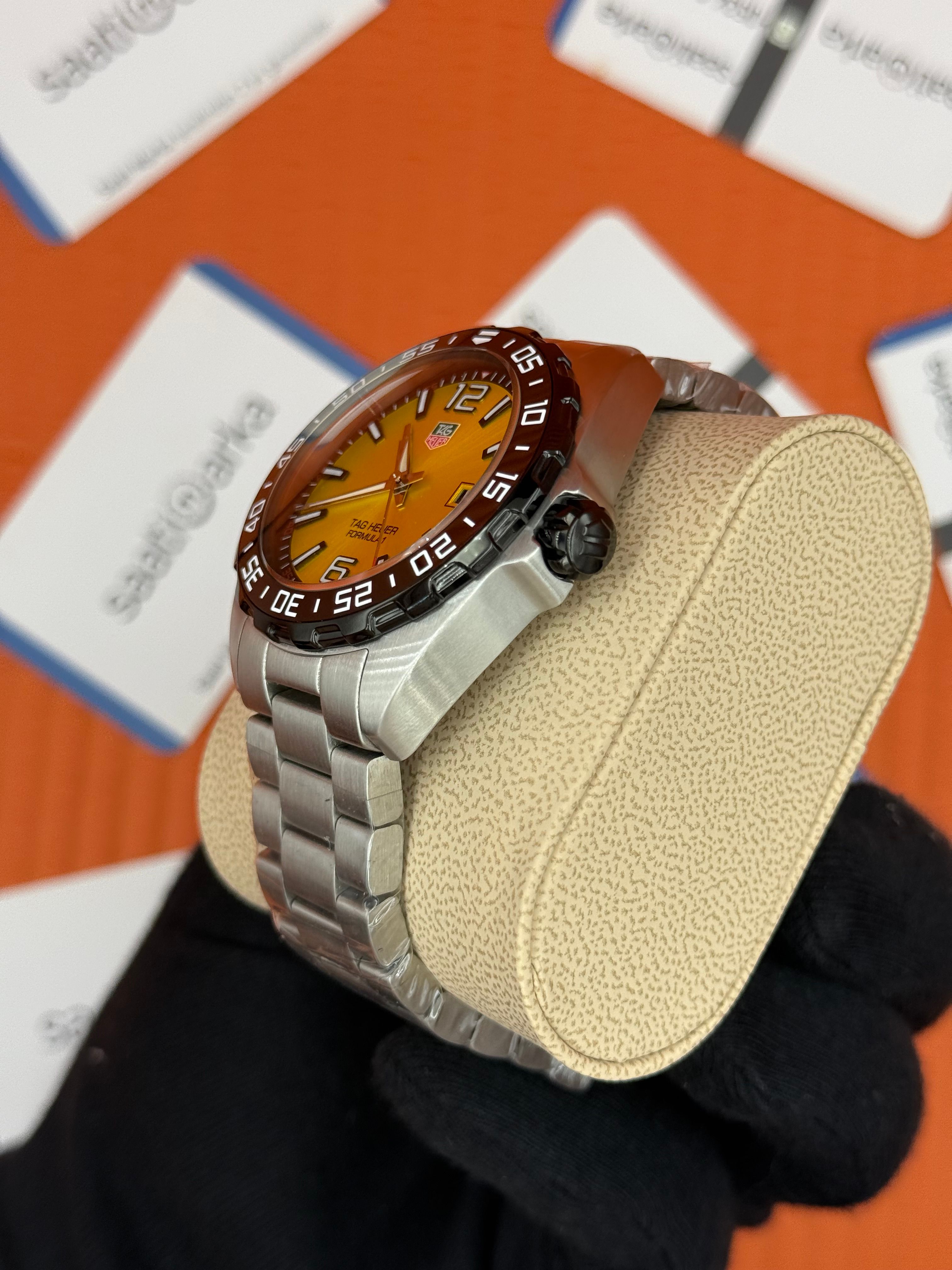 TAGHEUER FORMULA SARI KADRAN SİYAH BEZEL