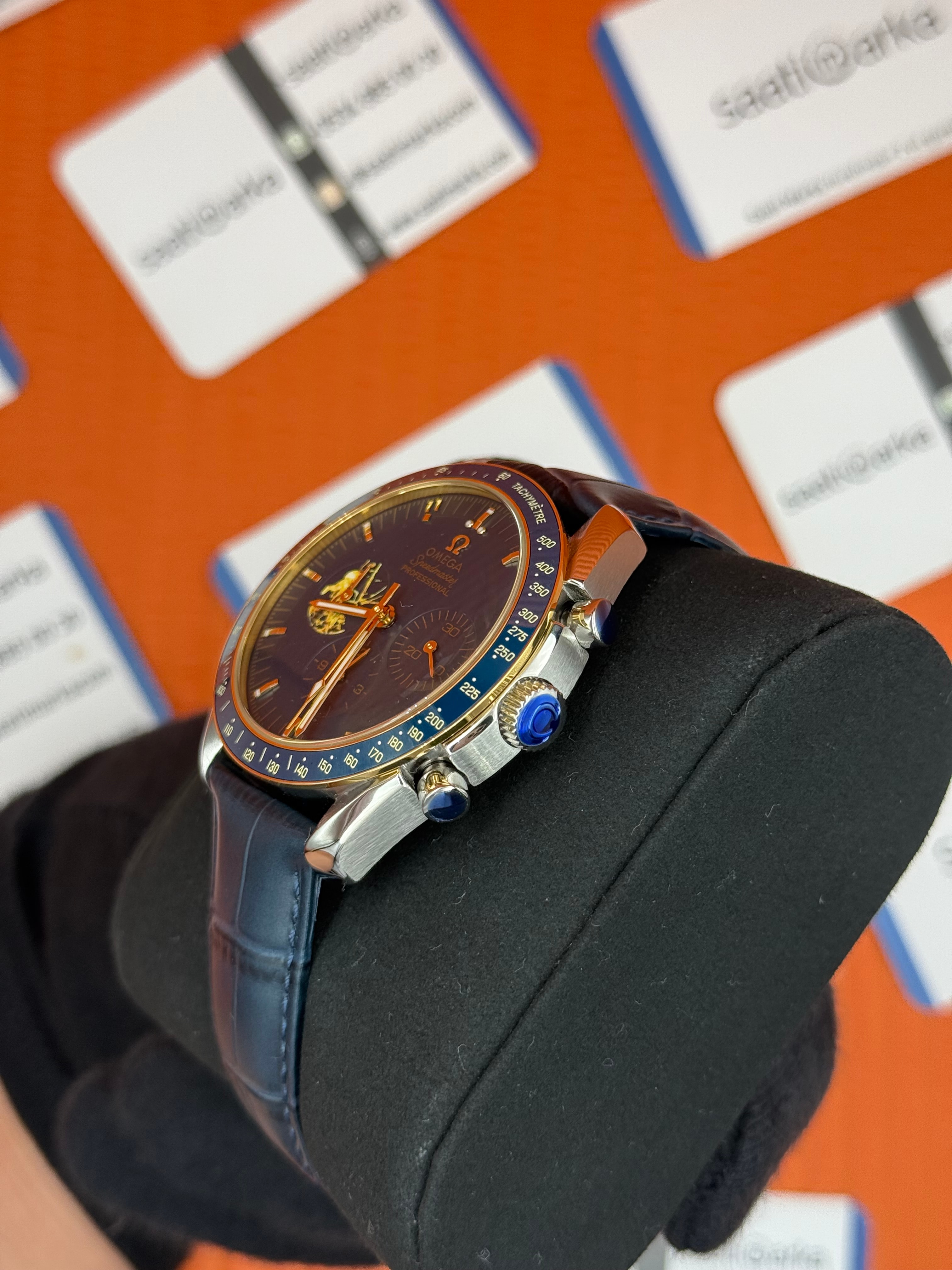 OMEGA SPEEDMASTER LACİVERT KORDON LACİVERT KADRAN