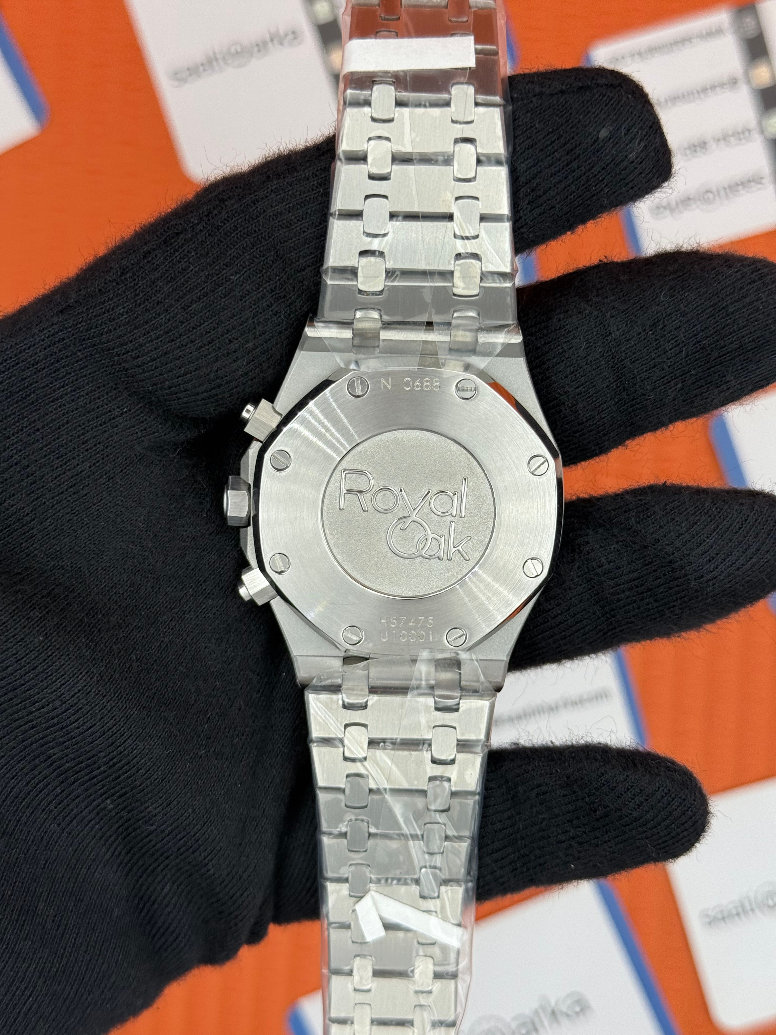 AUDEMARS PİGUET ROYAL OAK CHRONOGRAPH BEYAZ KADRAN SİLVER KASA-KORDON 