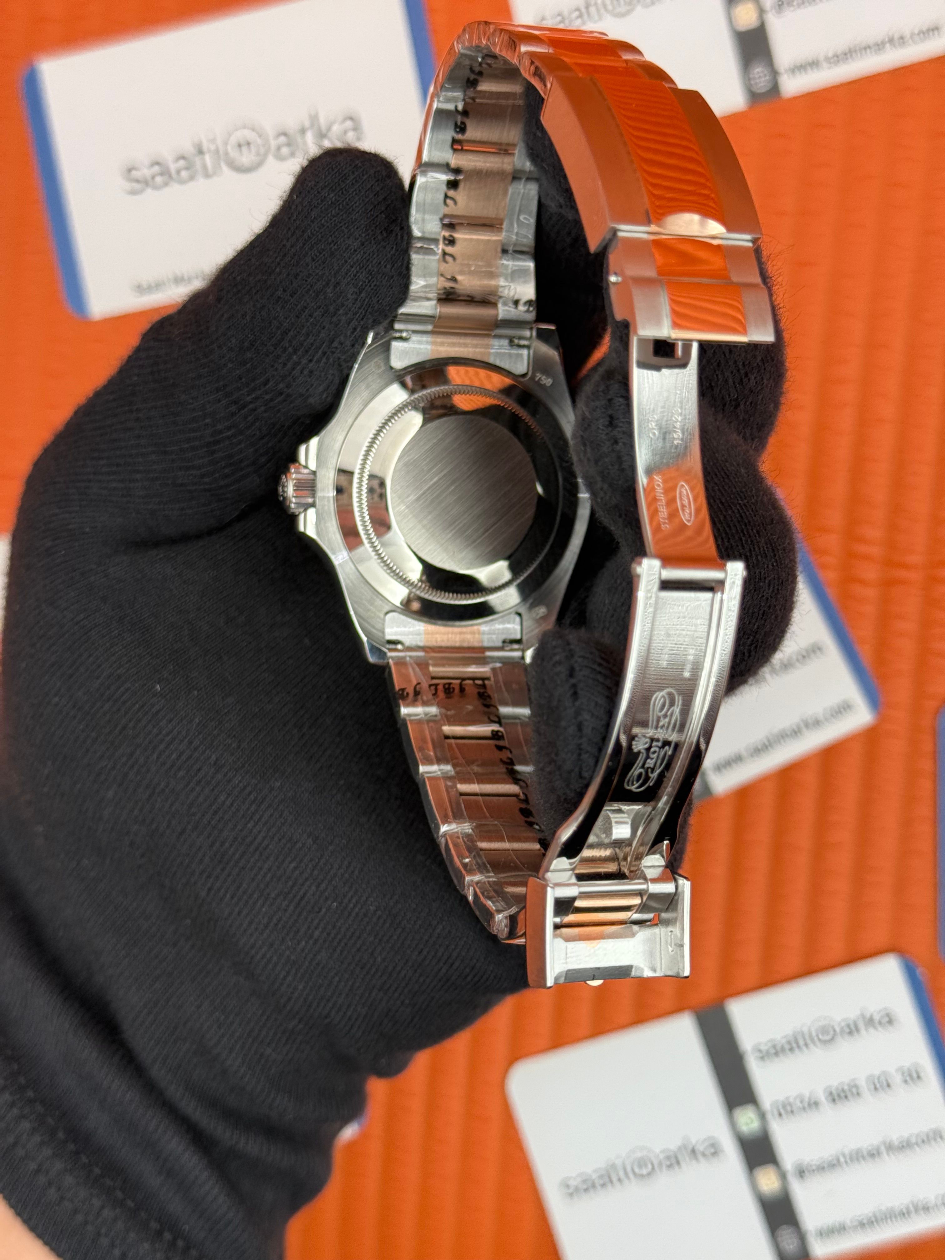 ROLEX Yacht Mater oyster oyster chocolate dial rose silver kordon