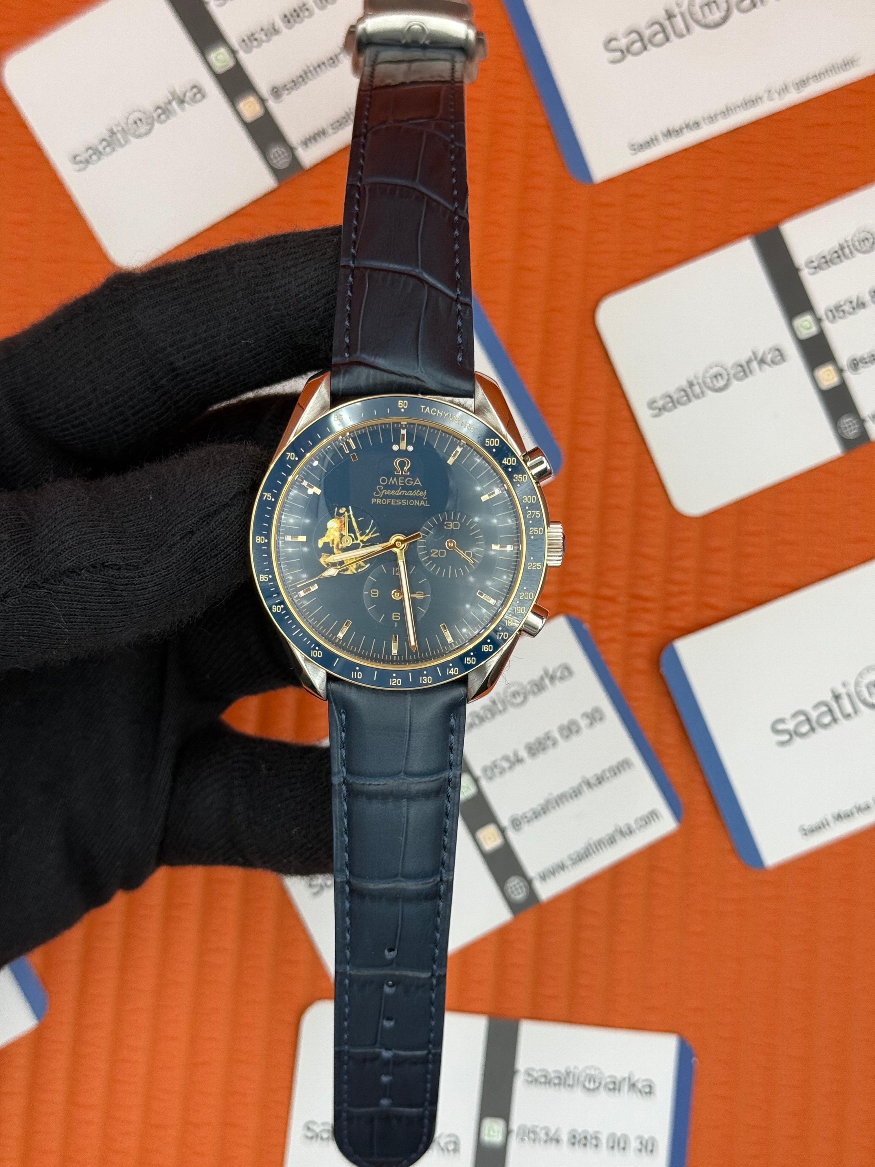 OMEGA SPEEDMASTER LACİVERT KORDON LACİVERT KADRAN