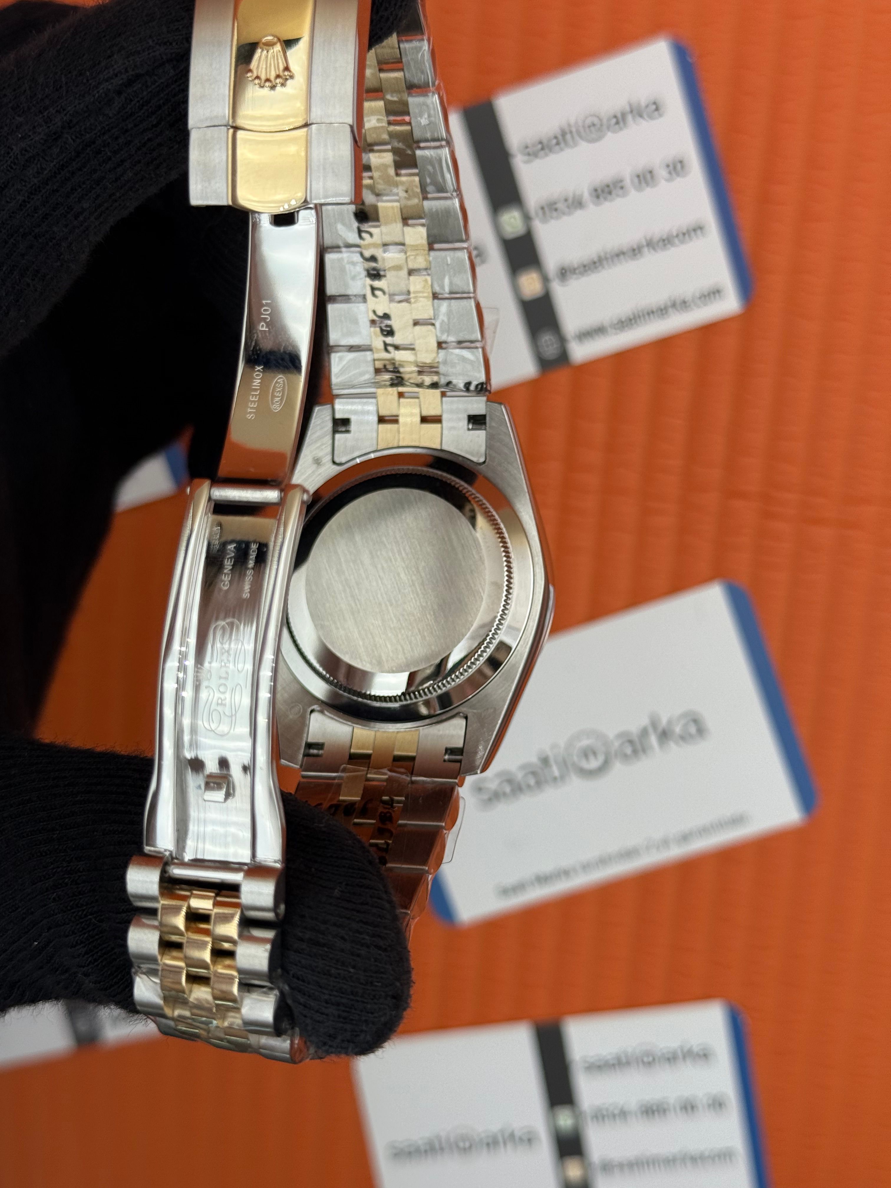 ROLEX Datejust black dial gold-silver jubilee kordon