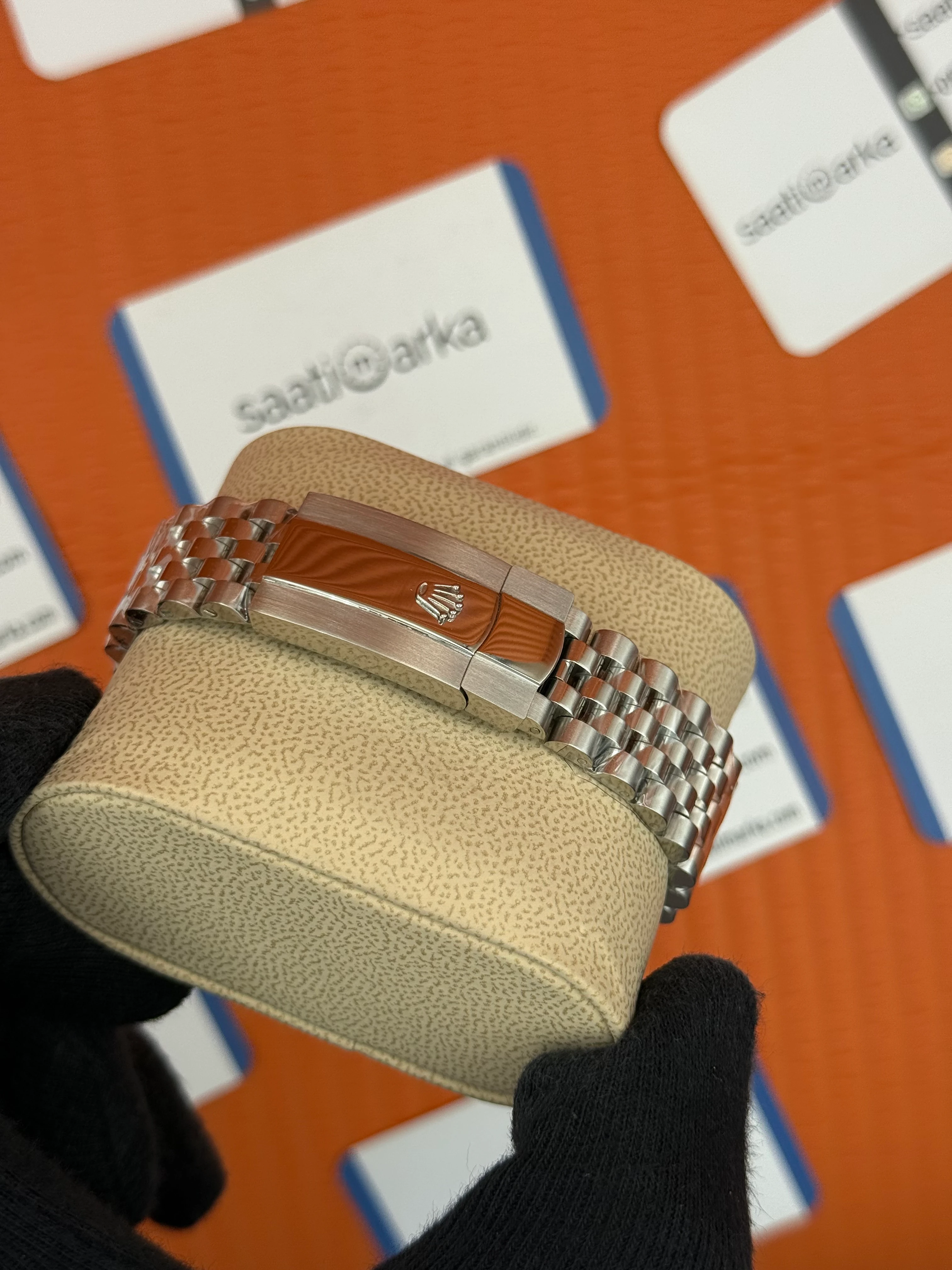 ROLEX Datejust baget taşlı grey dial silver jubilee kordon