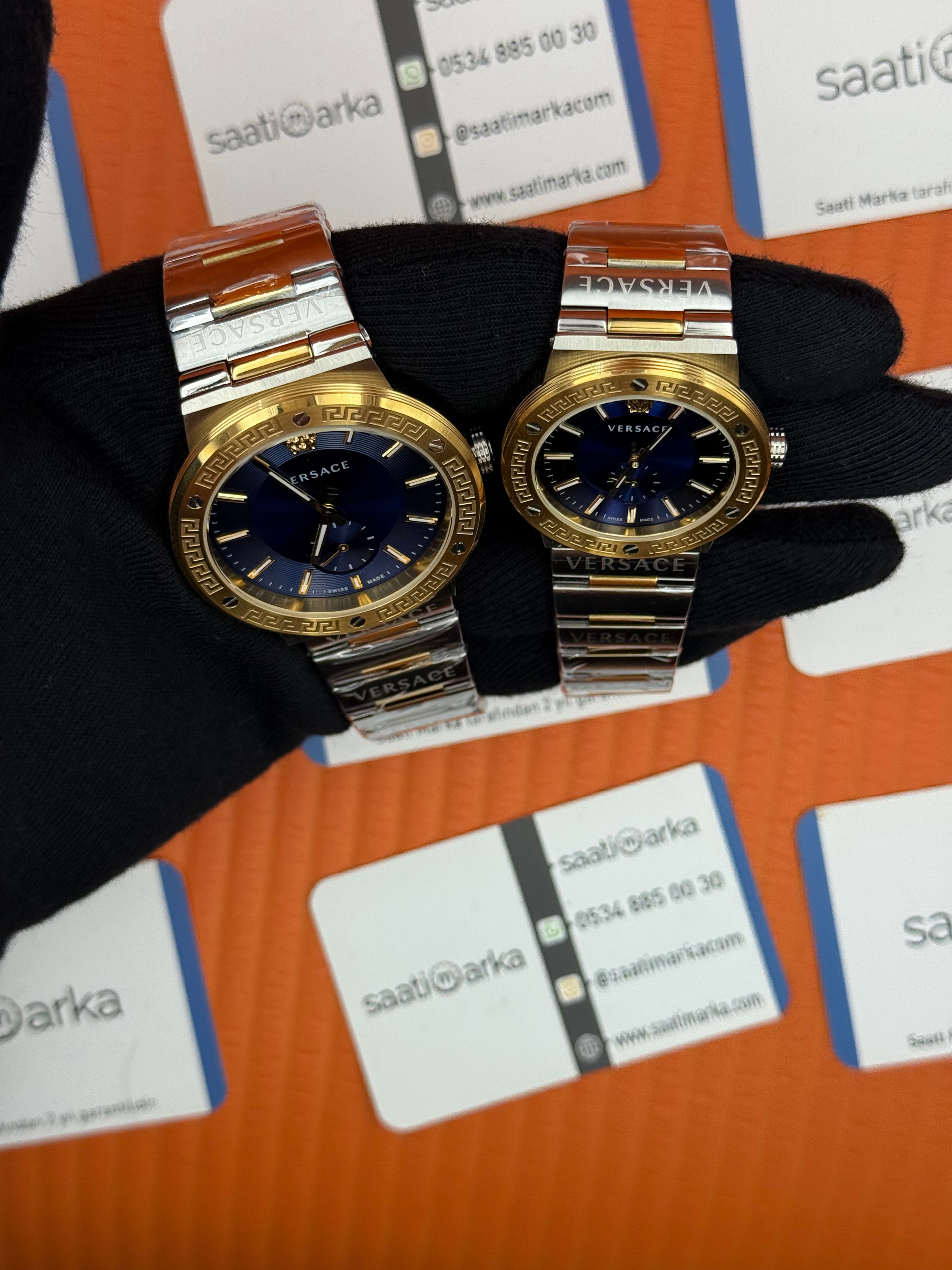 VERSACE çift kombini kadın 35mm erkek 43mm 
