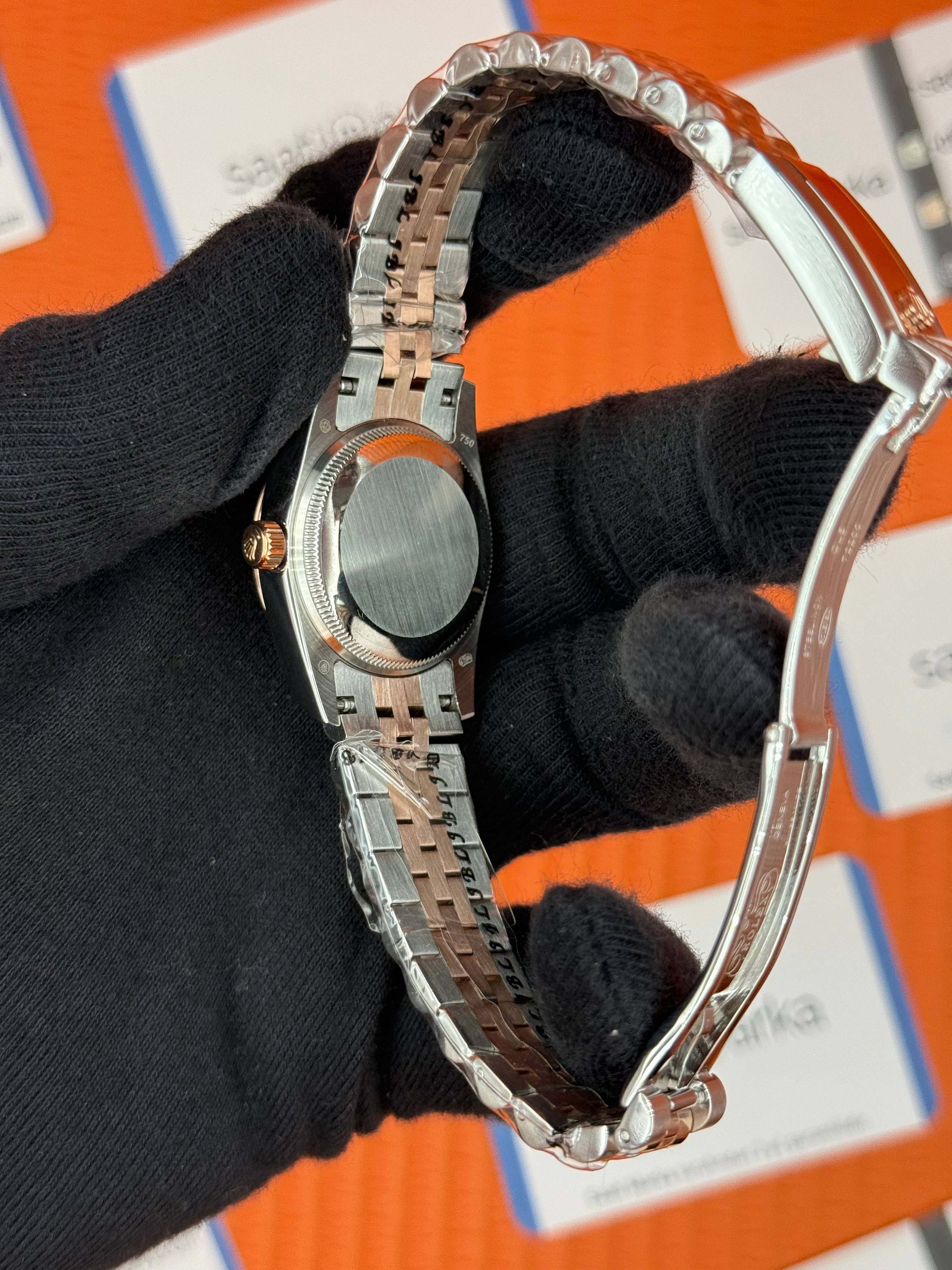 ROLEX datejust 31mm beyaz sedefli kadran rose silver jubilee kordon