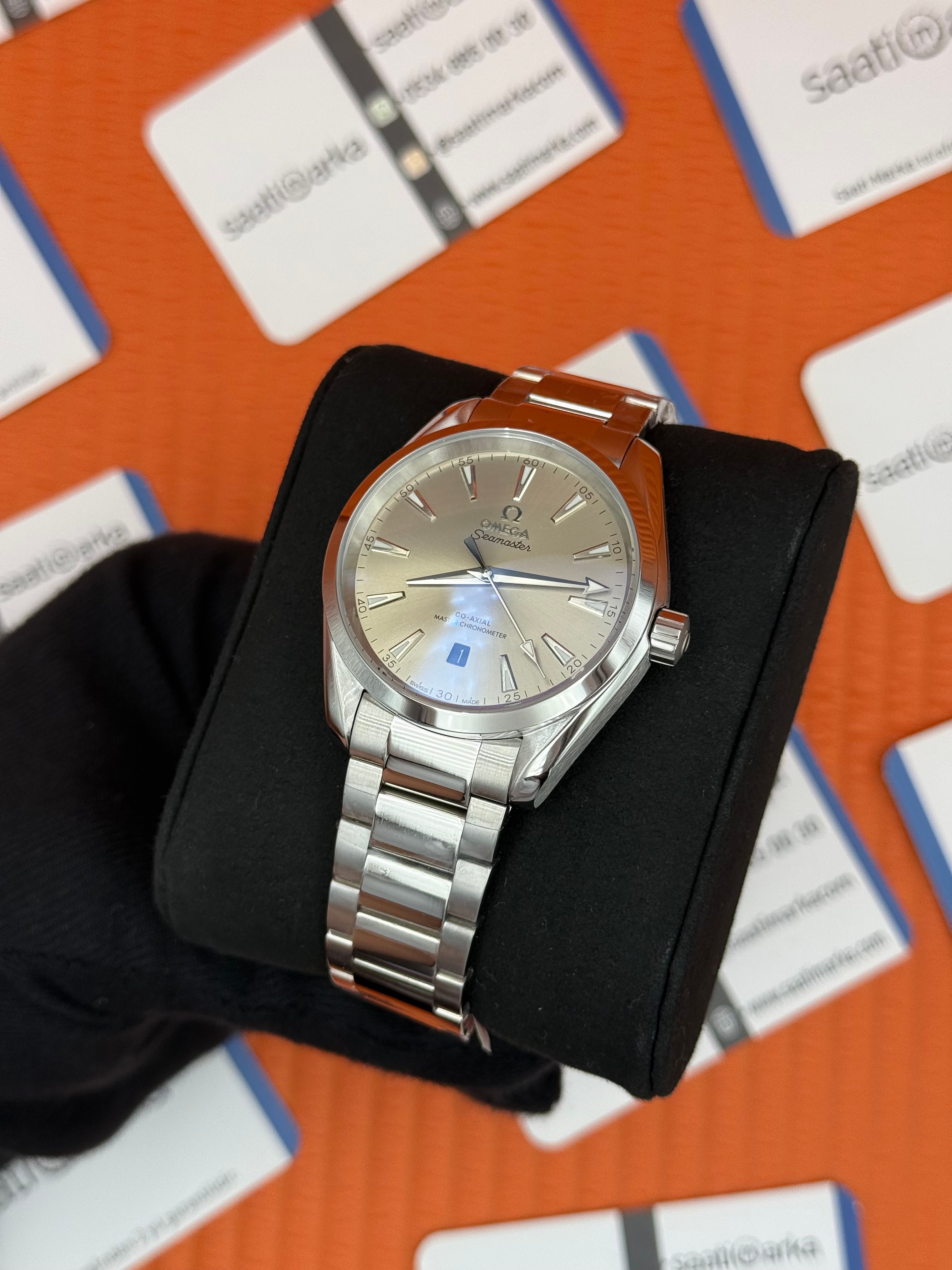OMEGA AQUA TERRA GRİ KADRAN ÇELİK KASA KORDON 
