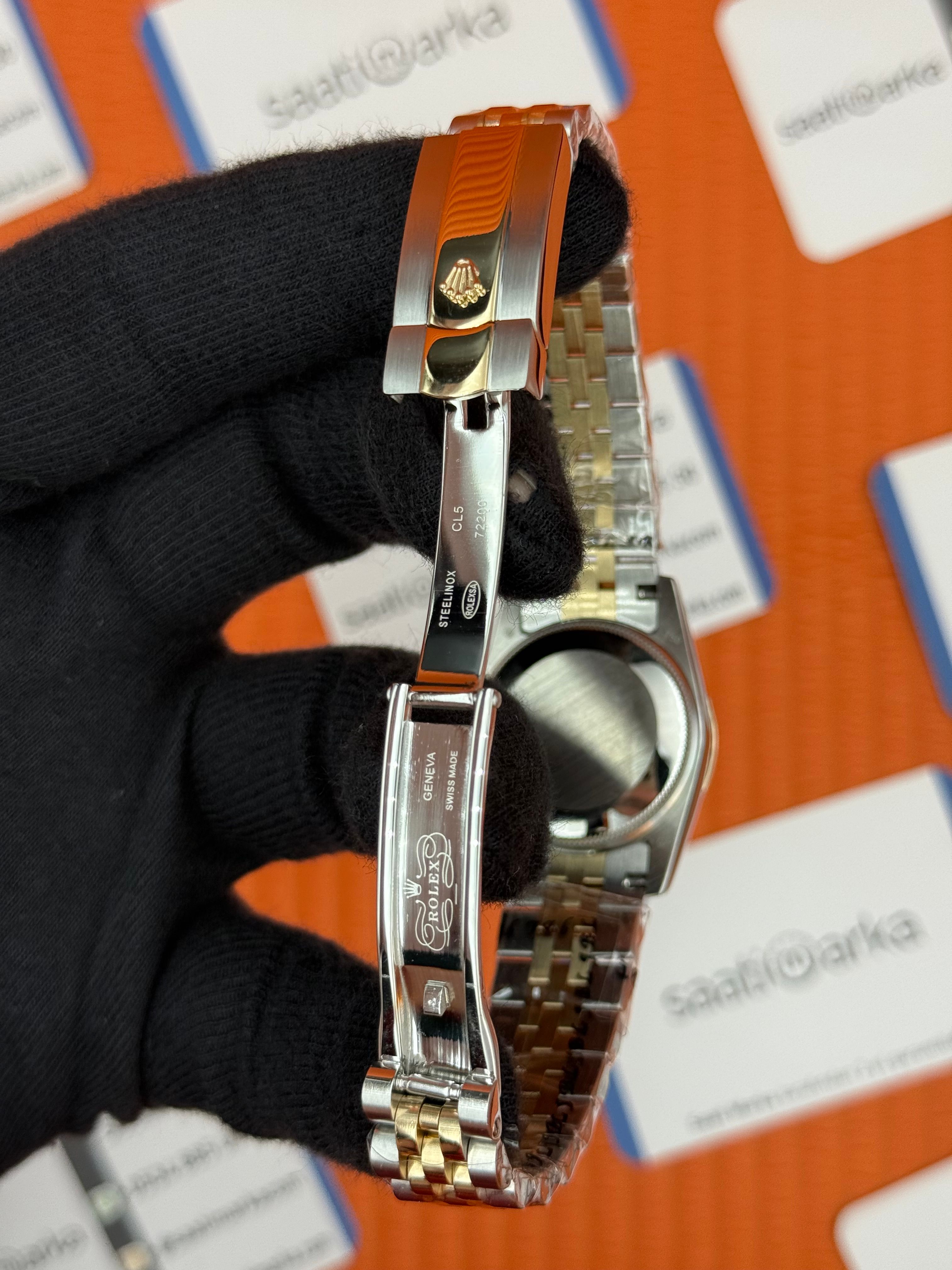 ROLEX datejust 31mm beyaz kadran gold silver jubilee kordon