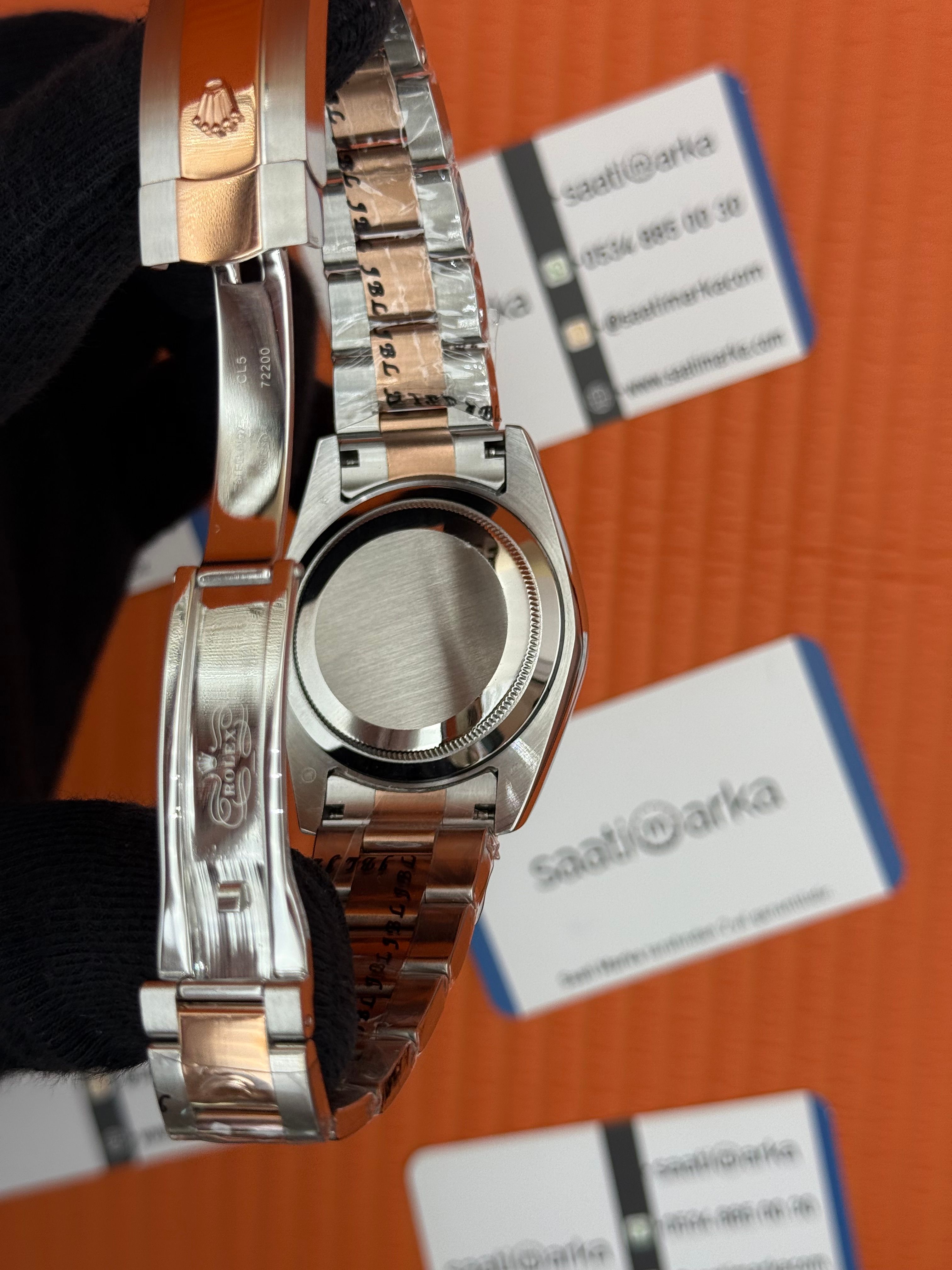 ROLEX Datejust rose dial rose-silver oyster kordon