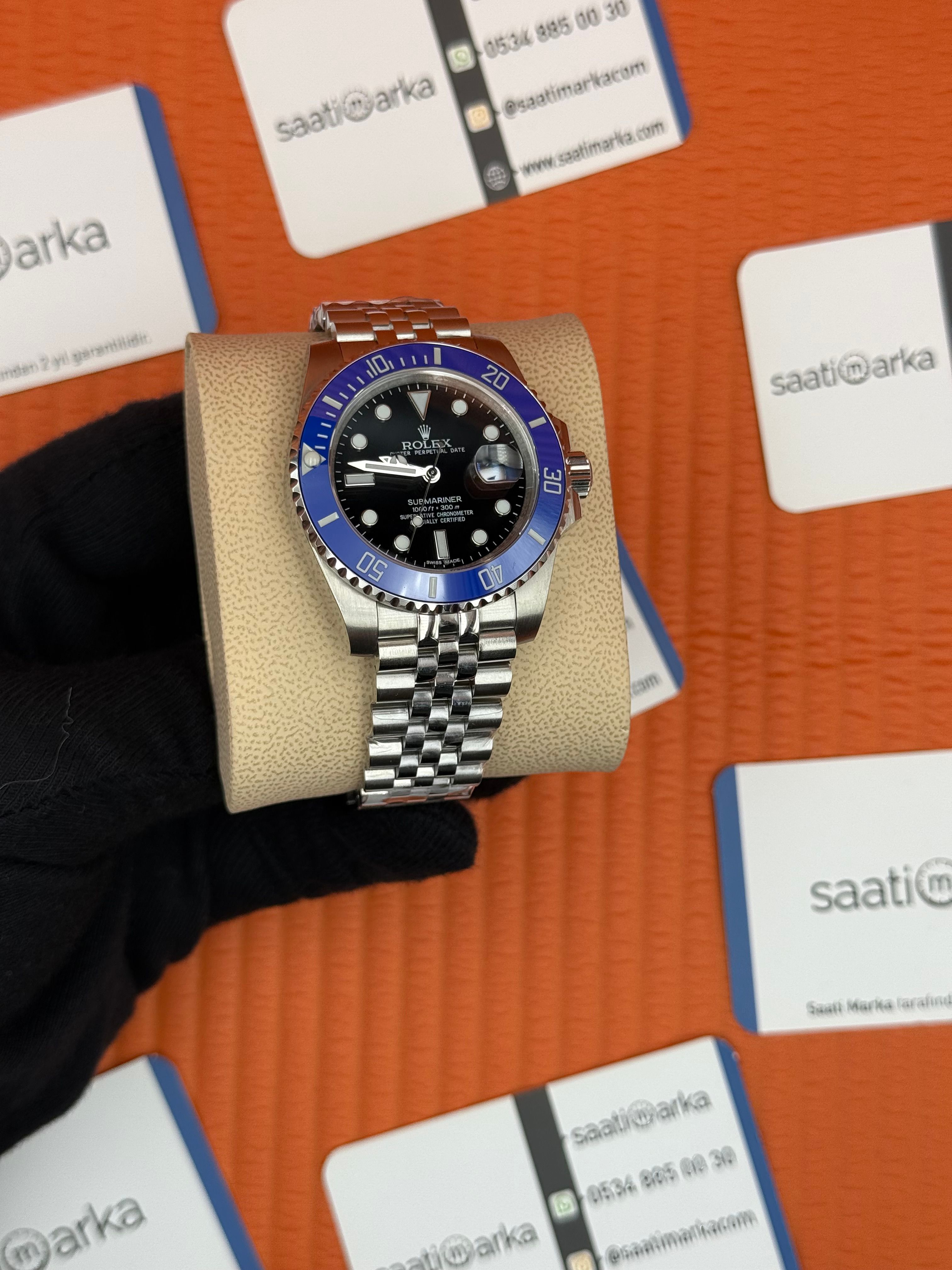 ROLEX Submariner jubilee kordon black dial blue bezel 