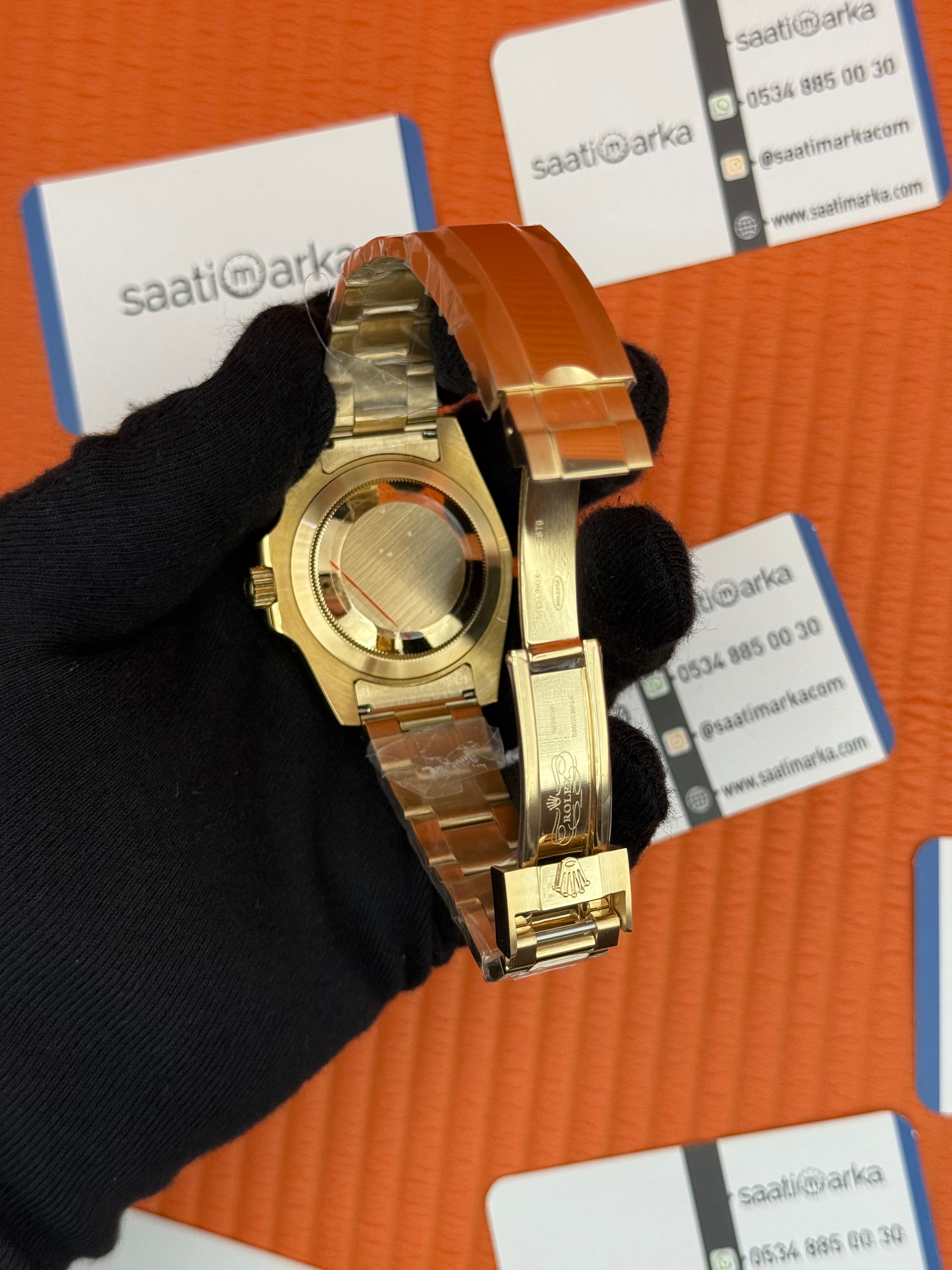 ROLEX Submariner oyster blue dial gold kasa-kordon