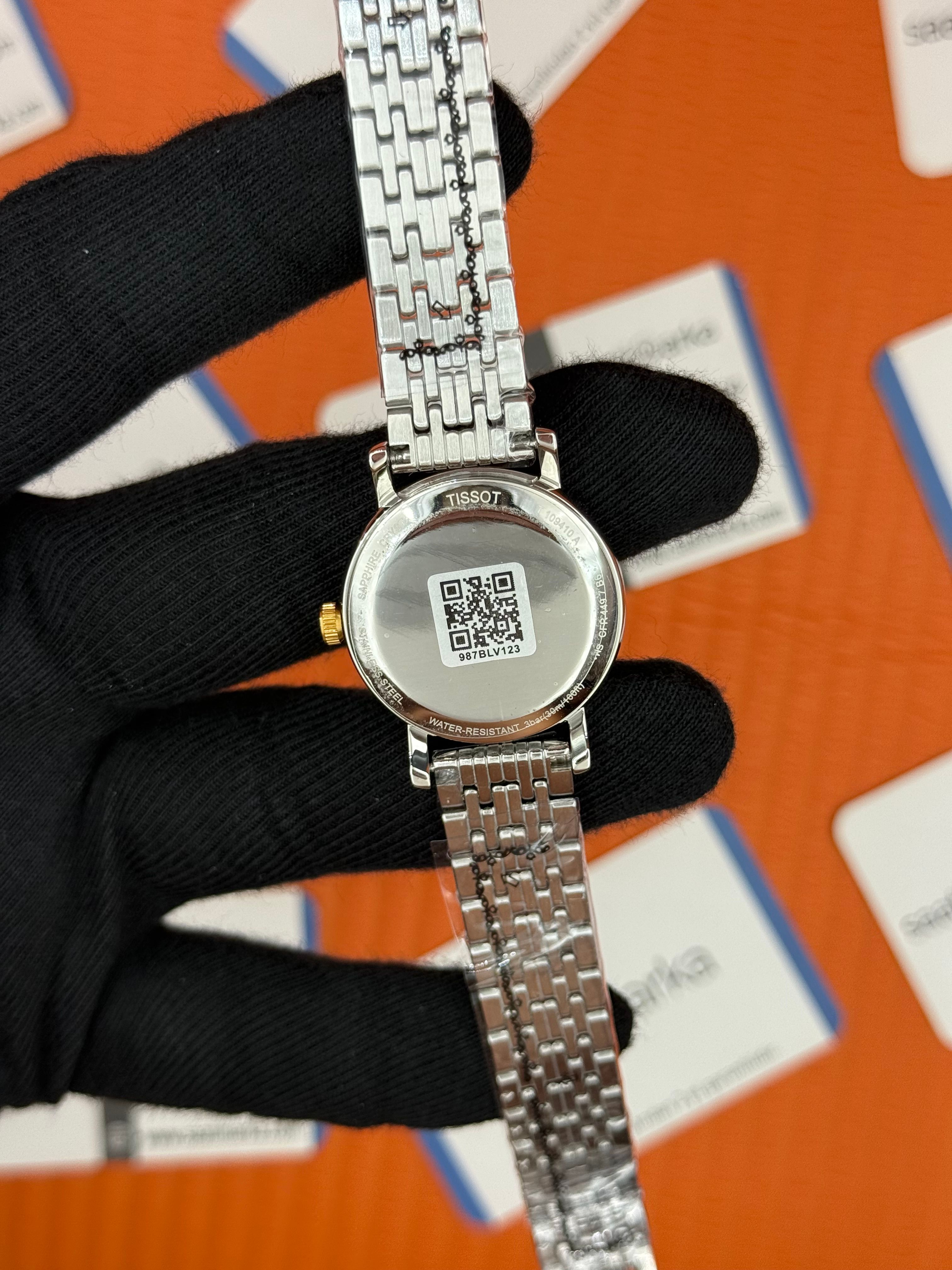 TISSOT everytime beyaz kadran gold silver kasa kordon kadın kol saati