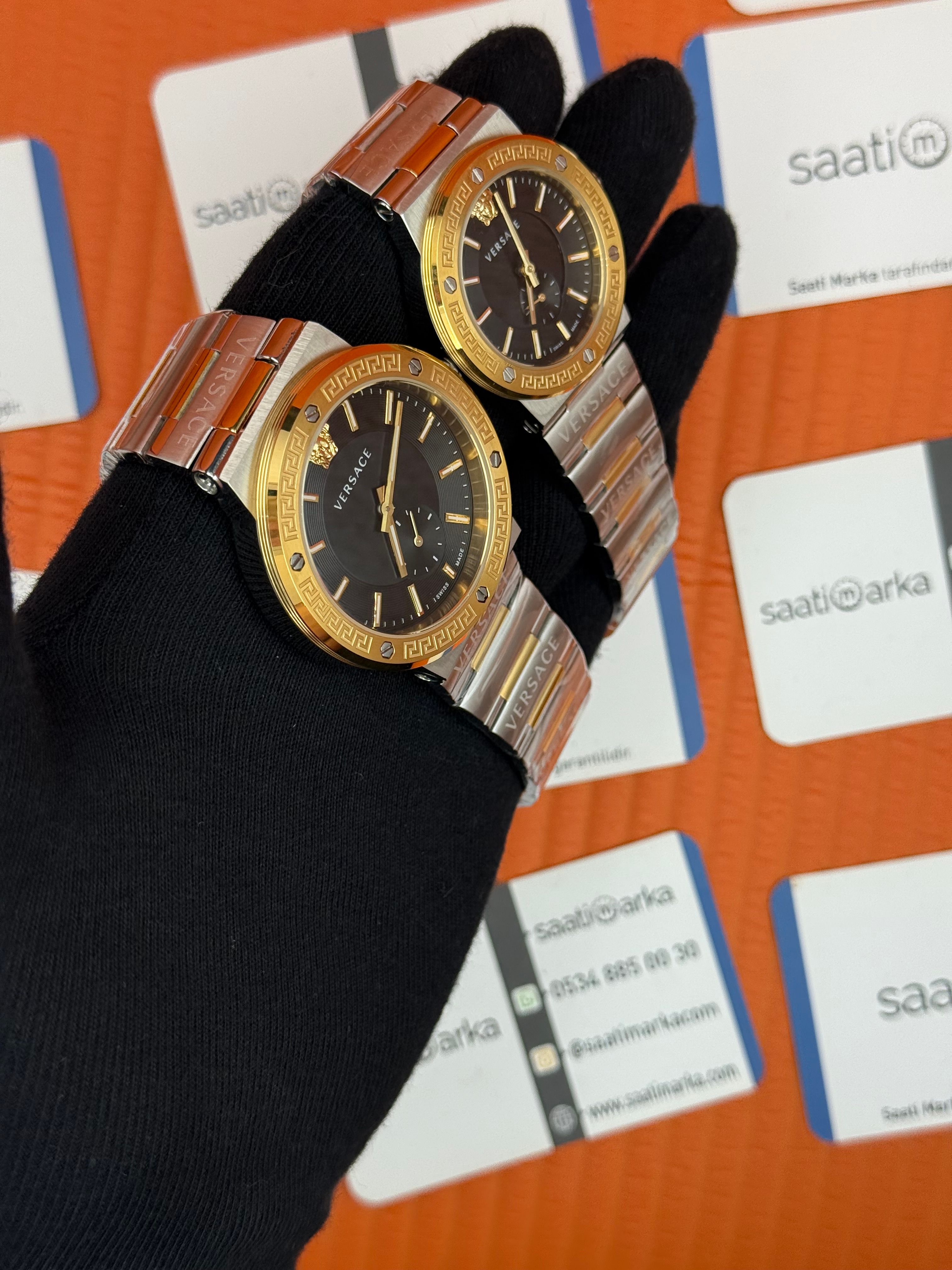VERSACE çift kombini kadın 35mm erkek 43mm
