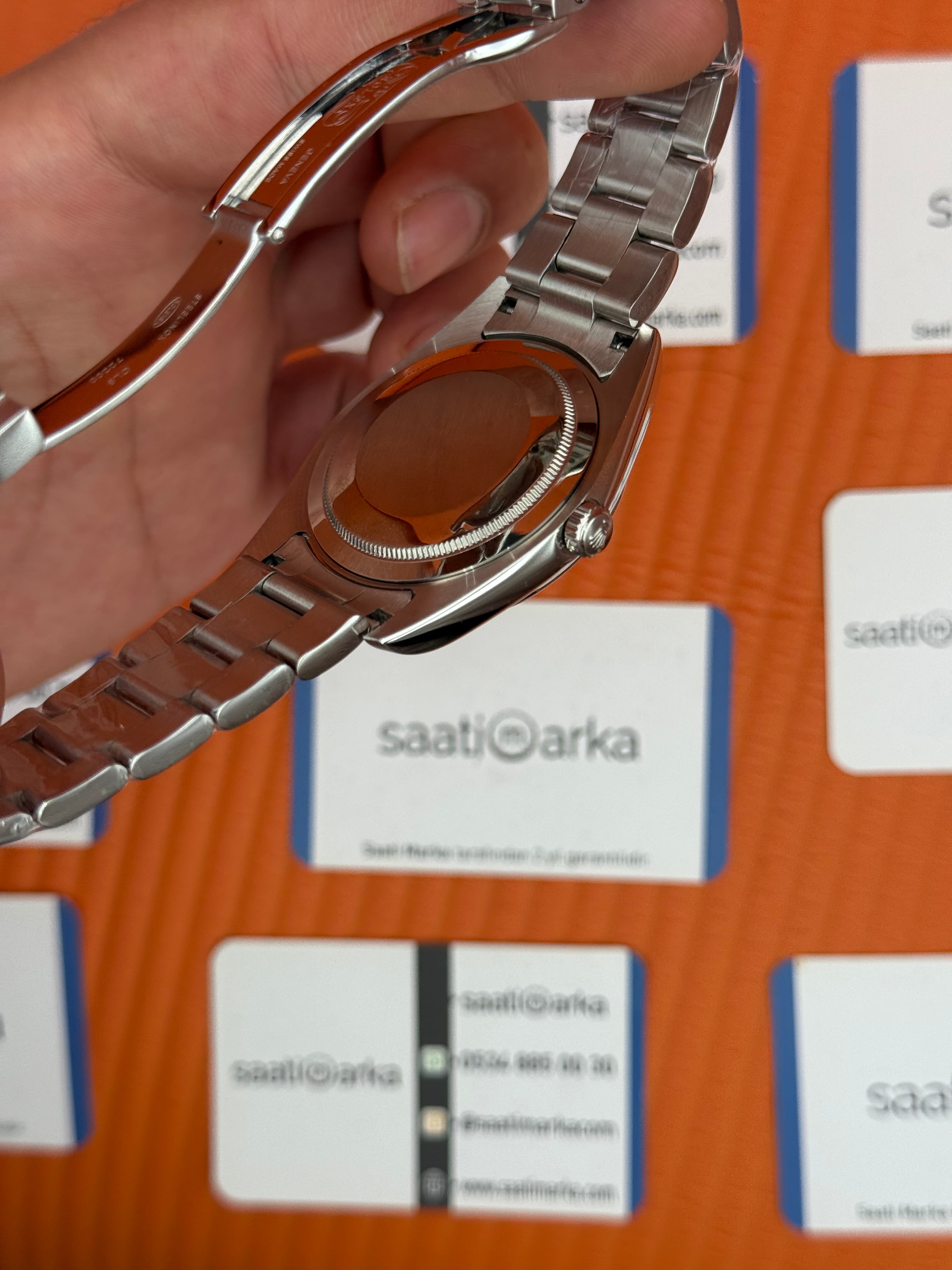 ROLEX oyster perpetual celebration kadran silver kasa kordon erkek kol saati