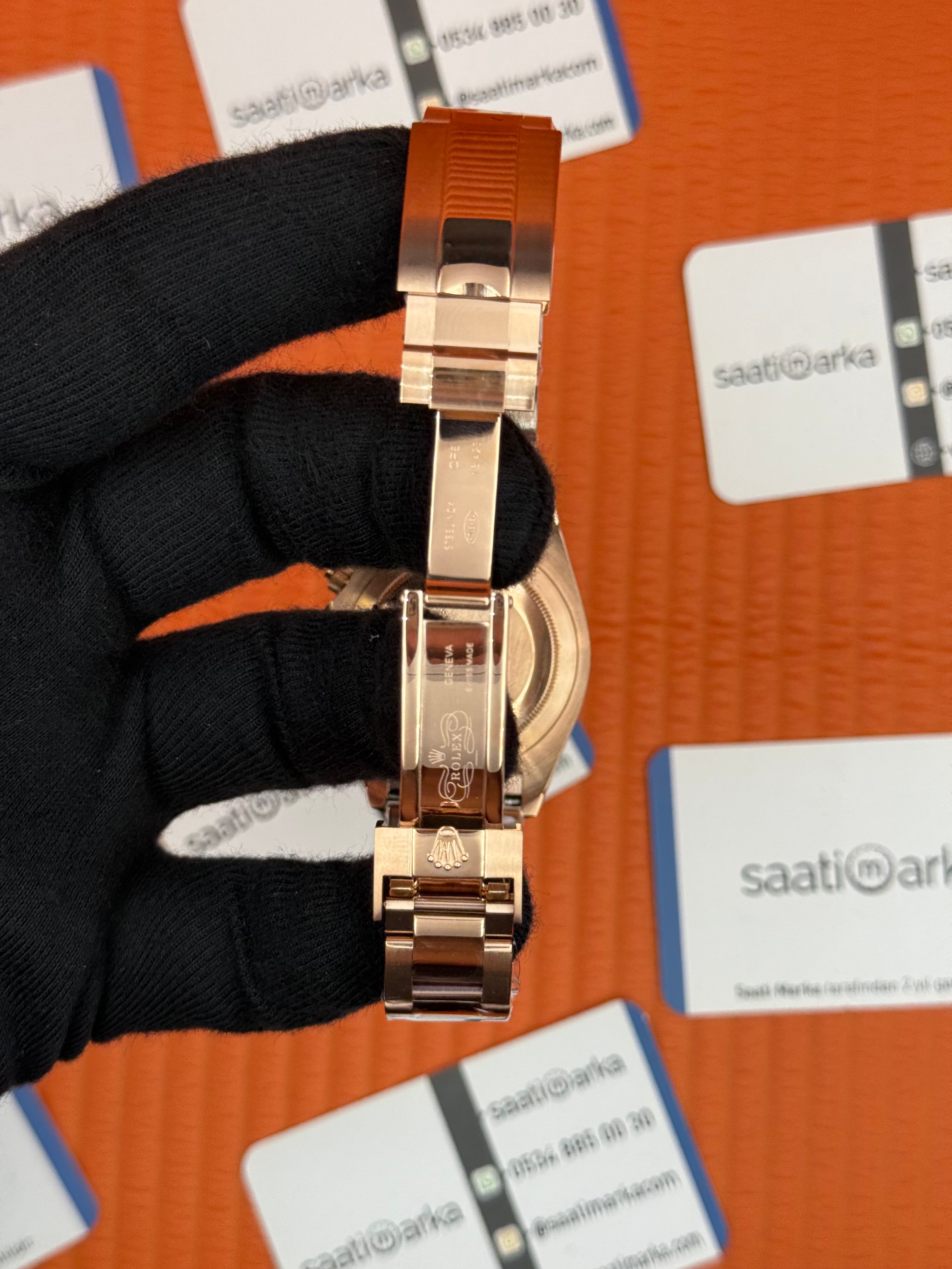 ROLEX Daytona chocolate dial rose kasa-kordon