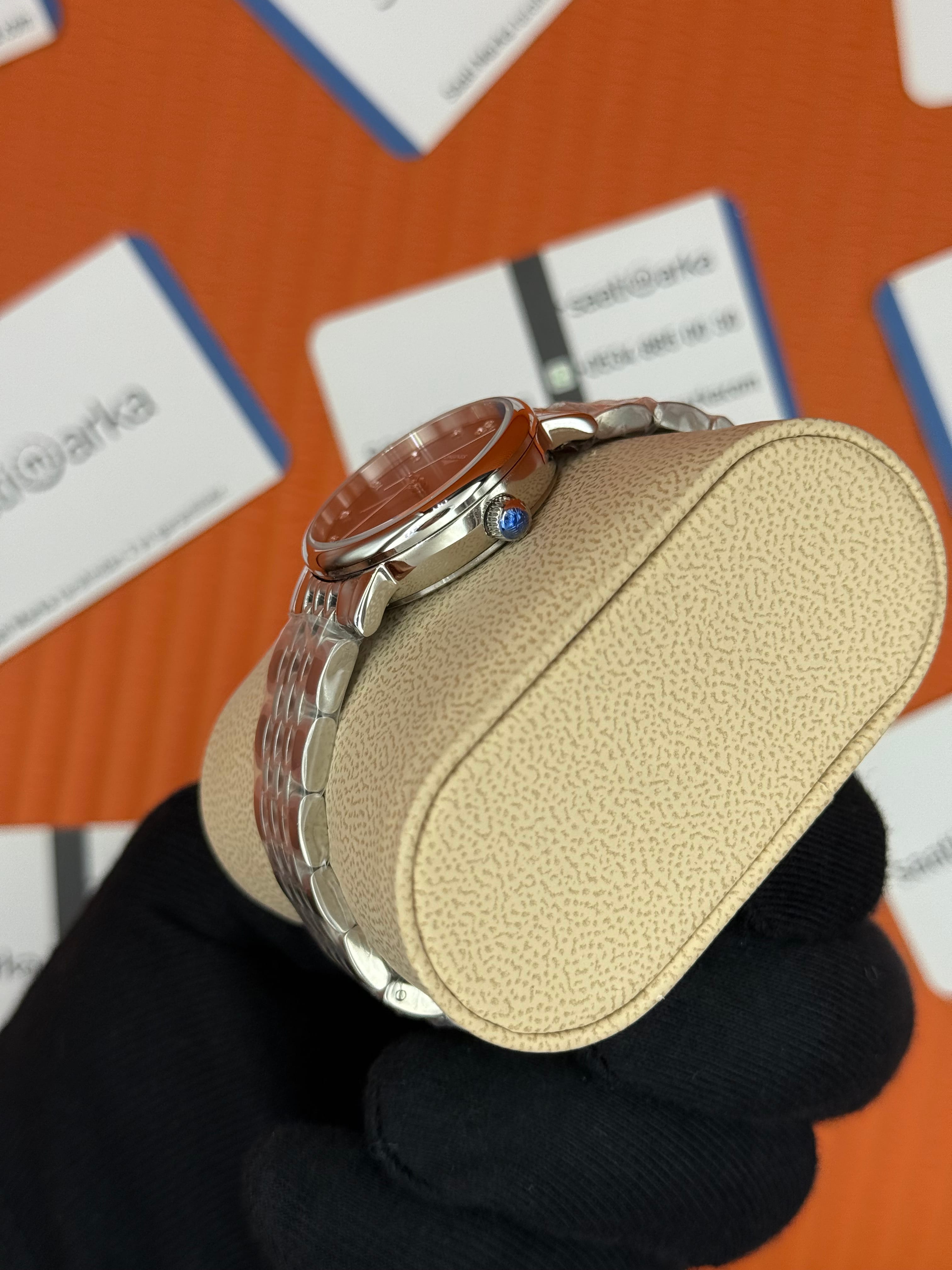 LONGINES L431049976 mavi baget taşlı kadran silver kasa kordon 29mm