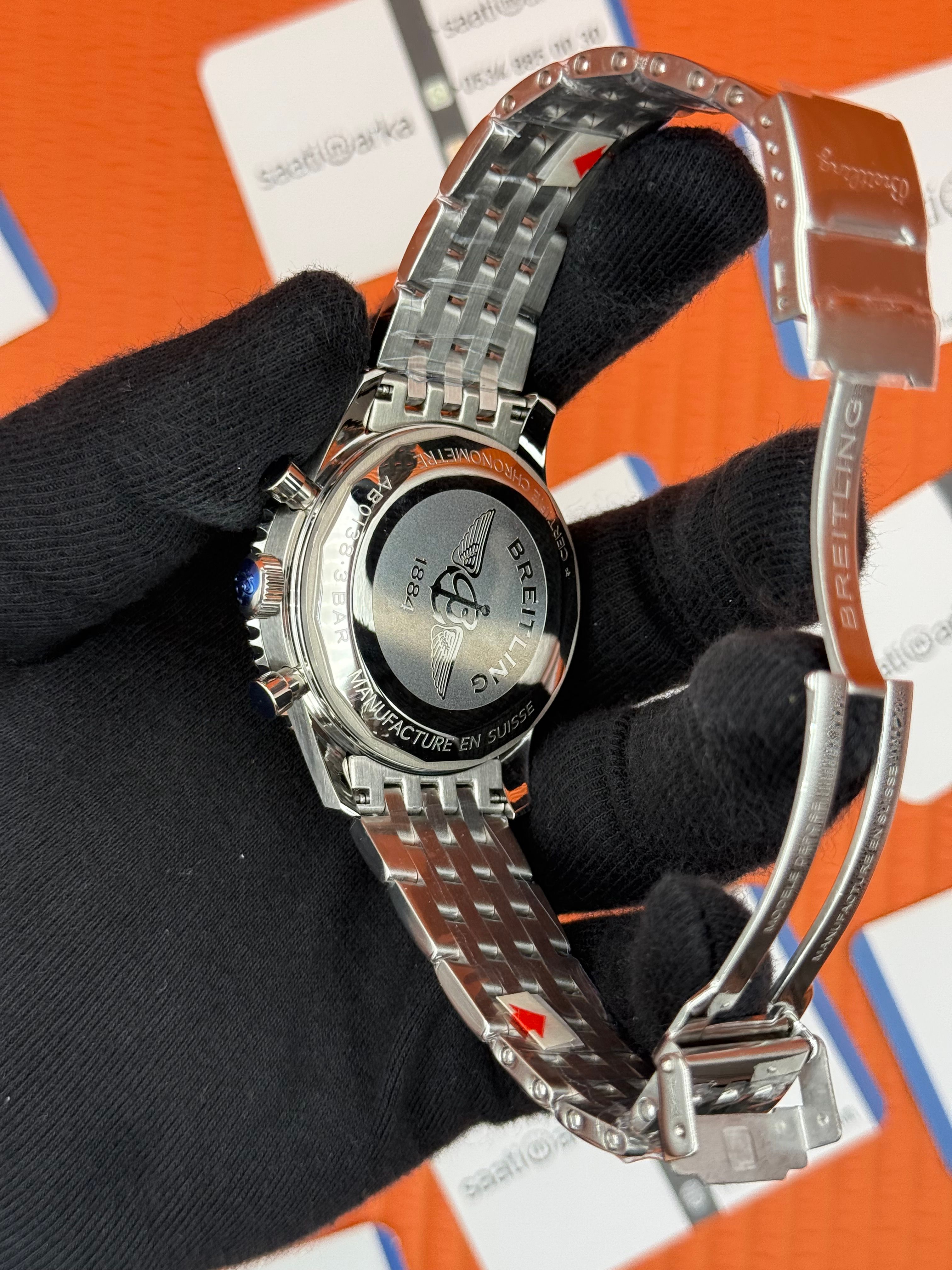 BREITLING Navitimer mavi kadran çelik kasa-kordon