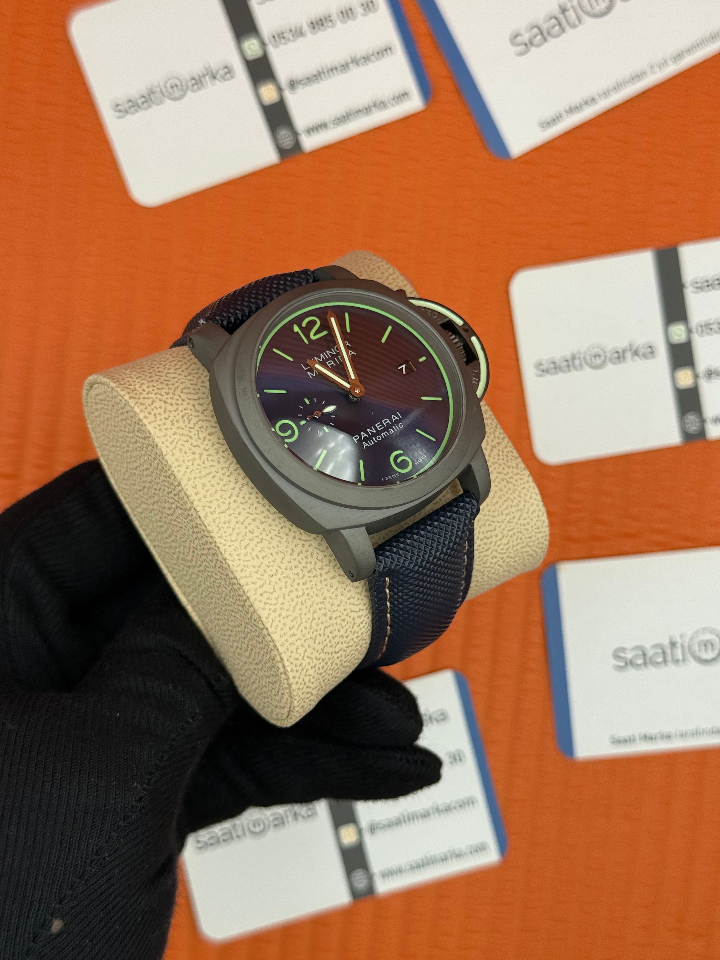 PANERAI marina automatic lacivert kordon mat gri kasa lacivert kadran