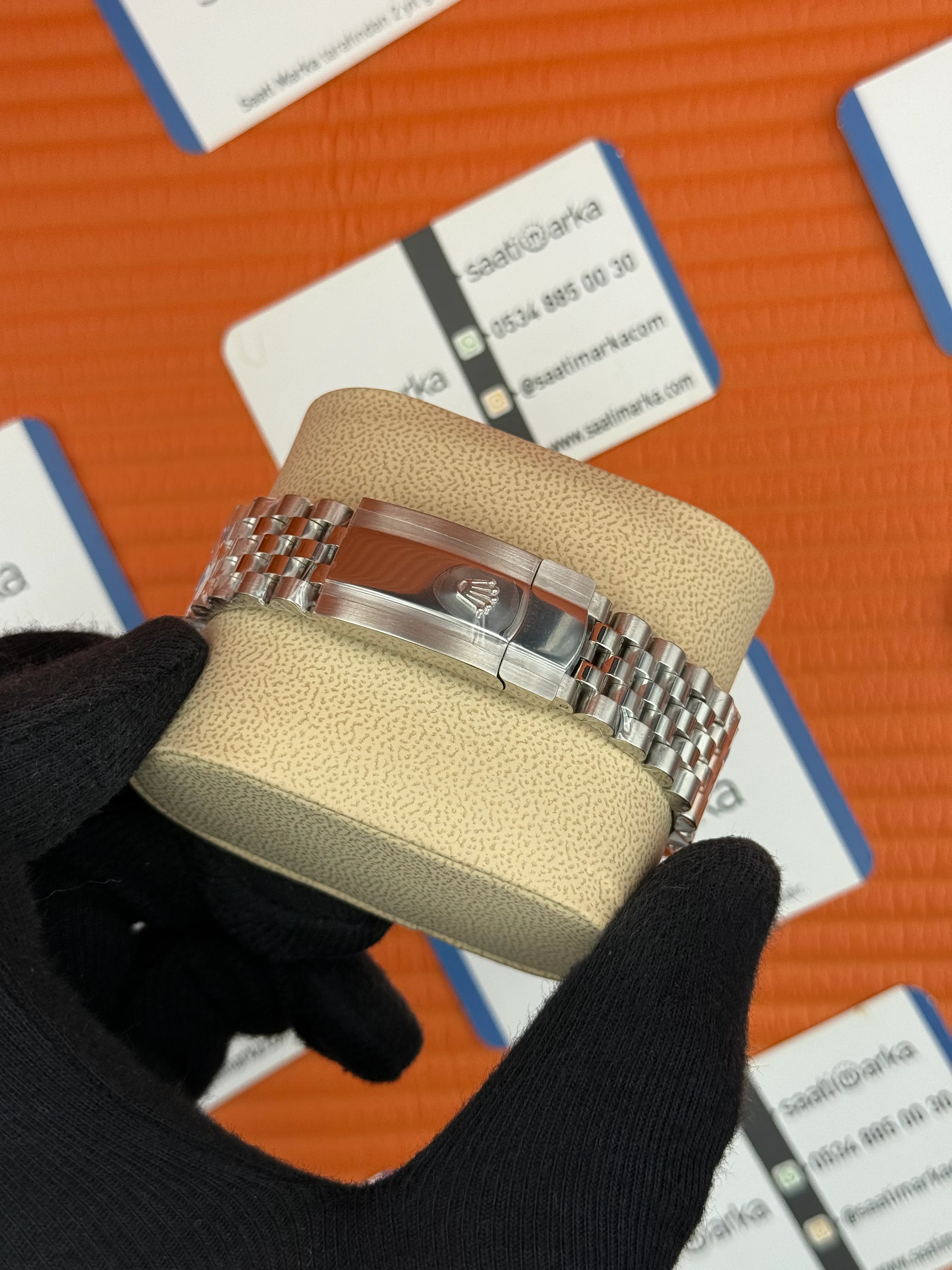 ROLEX Day Date roma rakamlı buz mavisi kadran silver jubilee kordon