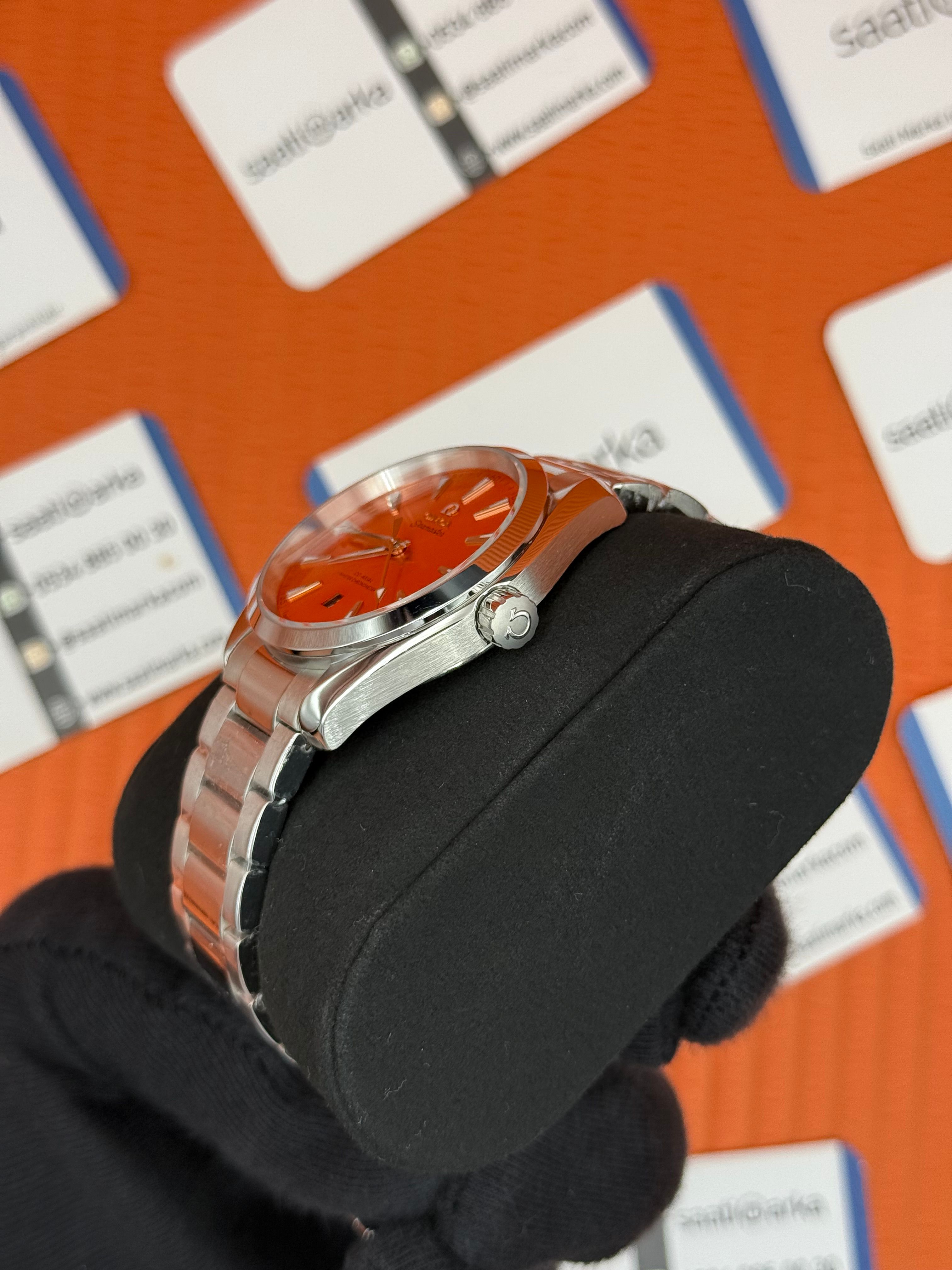 OMEGA SEAMASTER AQUA TERRA TURUNCU KADRAN OTOMATİK MEKANİZMA ÇELİK KORDON KASA 