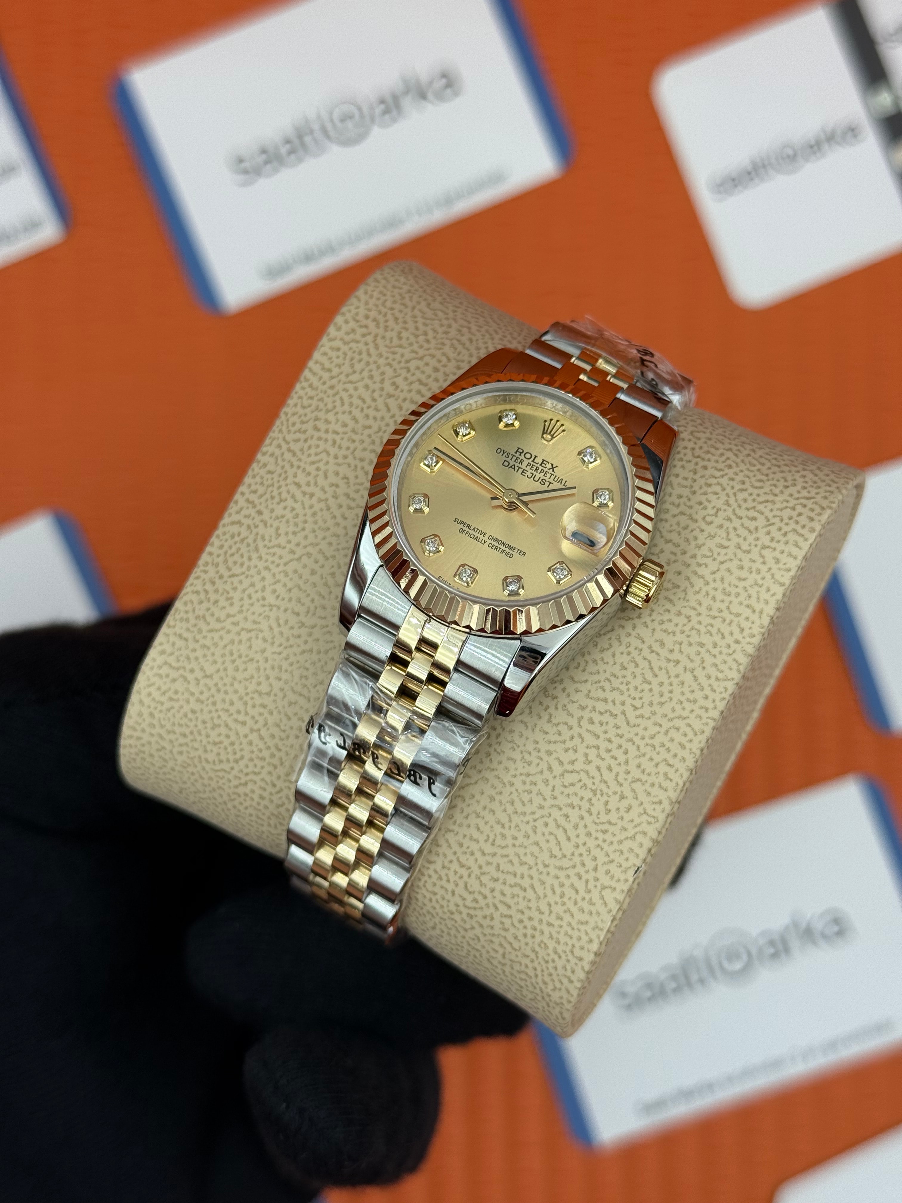 ROELX datejust 31mm şampanya kadran gold silver jubilee kordon