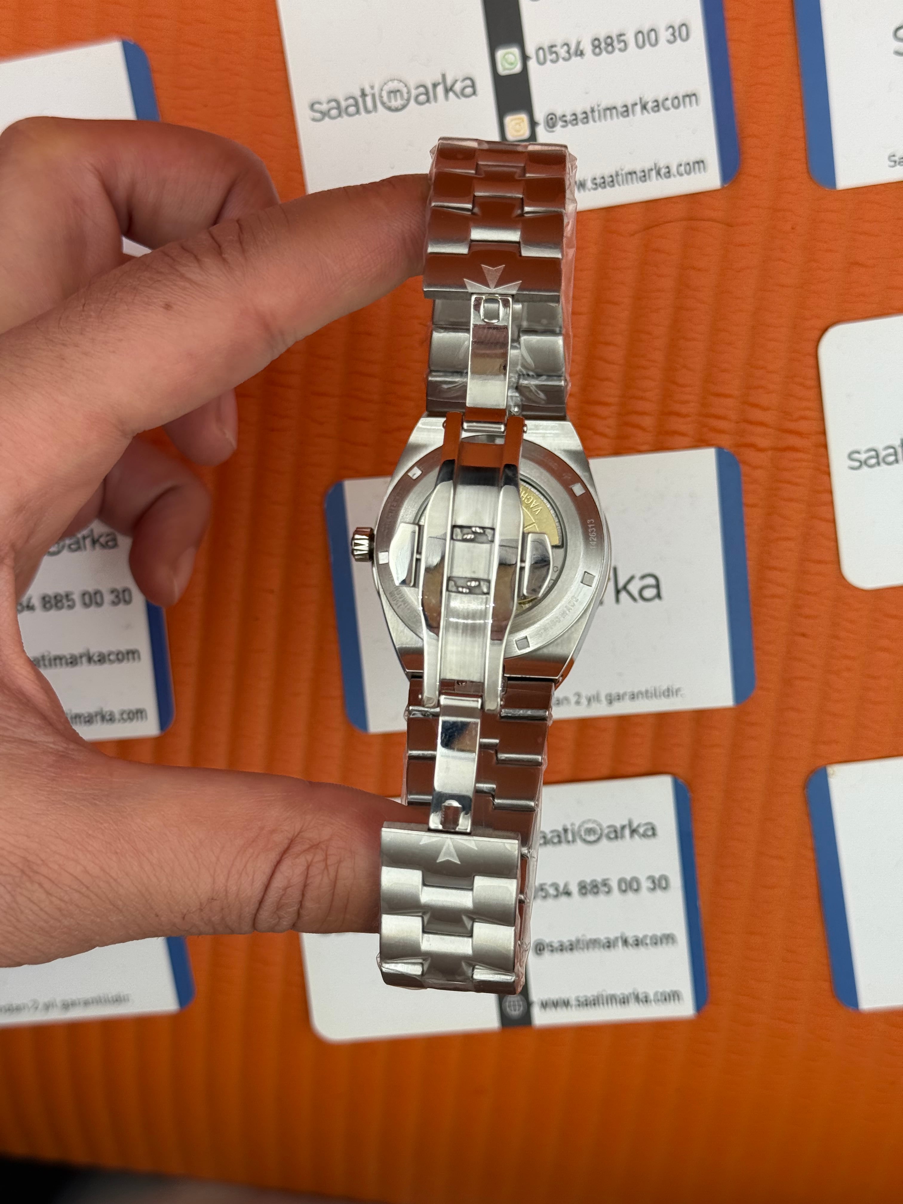 VACHERON CONSTANTIN overseas kahverengi kadran silver kasa kordon erkek kol saati