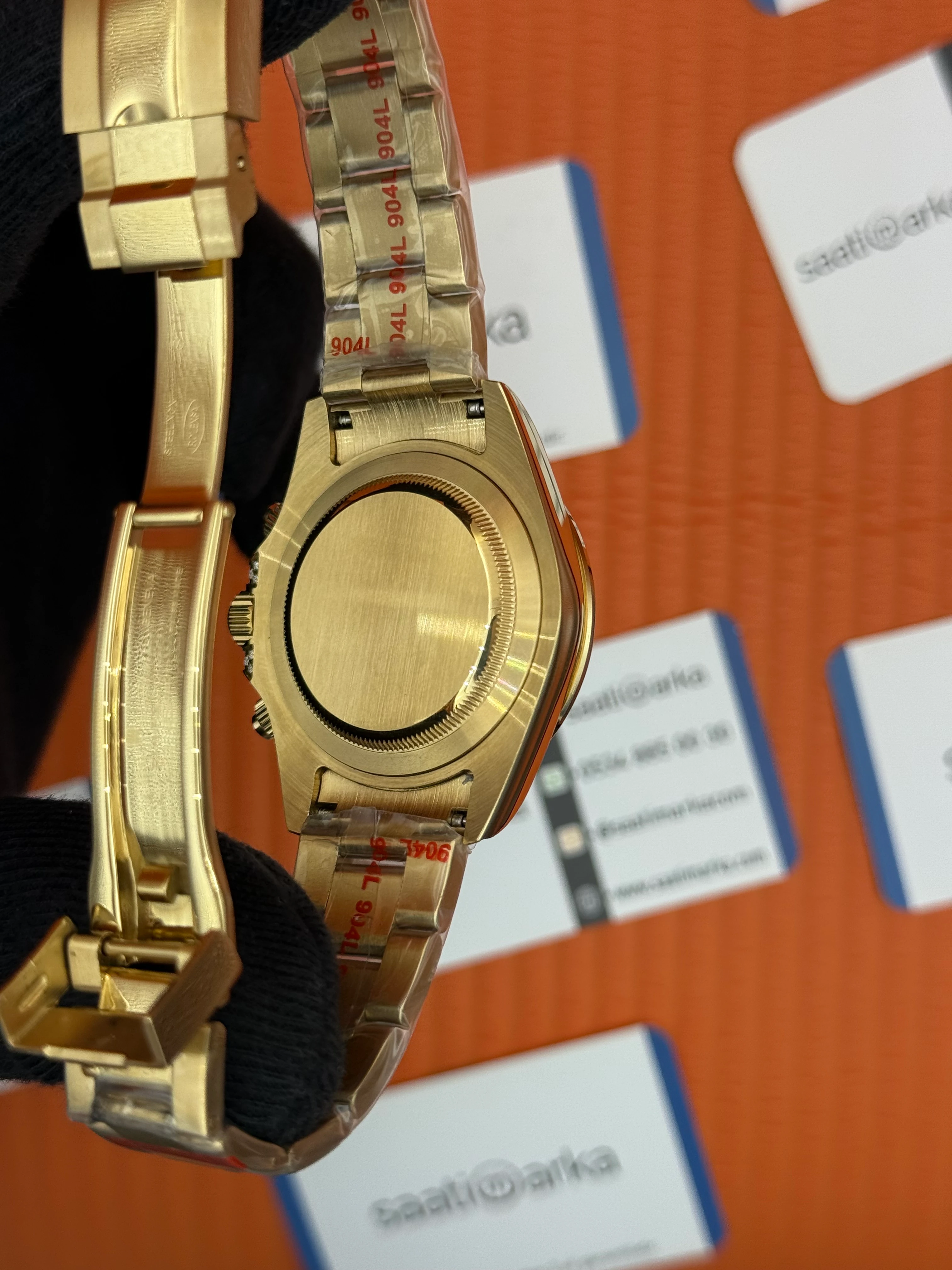 ROLEX Daytona rainbow black dial gold kasa-kordon