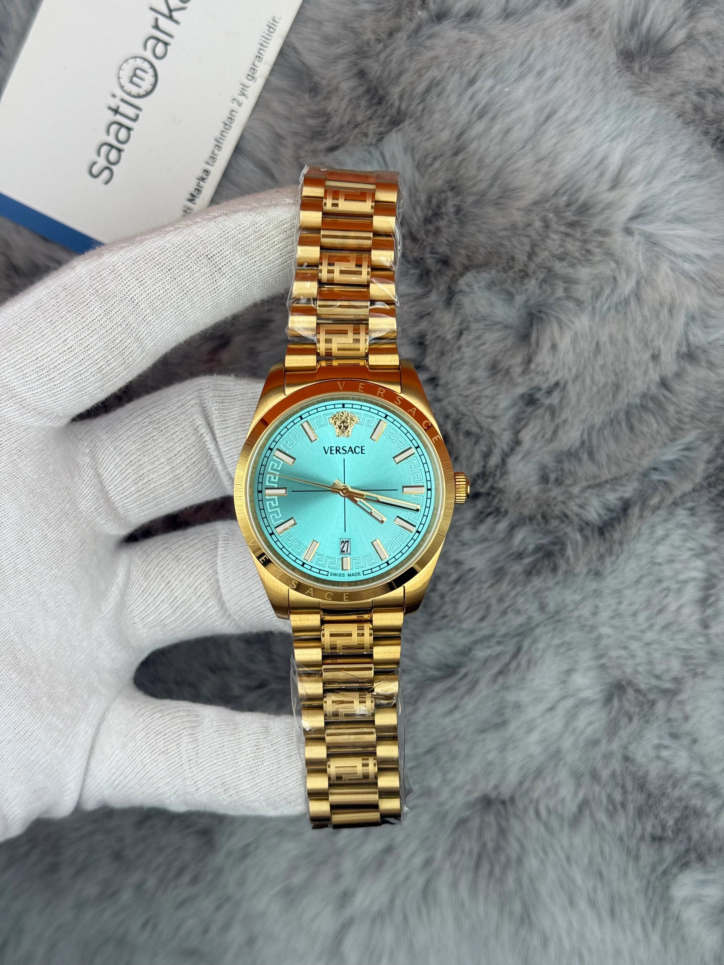 ROLEX 40MM TURKUAZ KADRAN GOLD KASA KORDON ERKEK KOL SAATİ