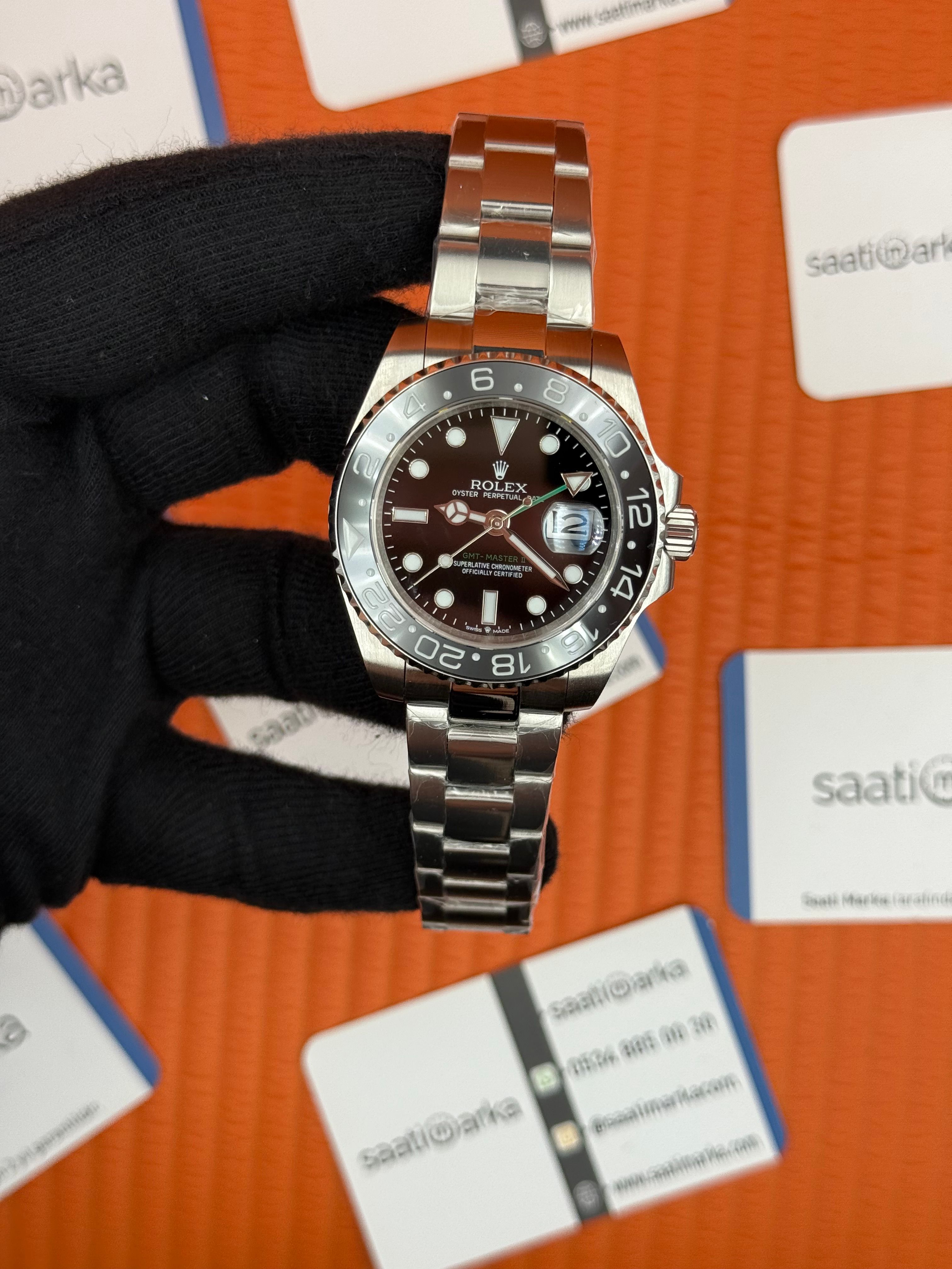 ROLEX Gmt Master black dial bezel oyster 40mm 