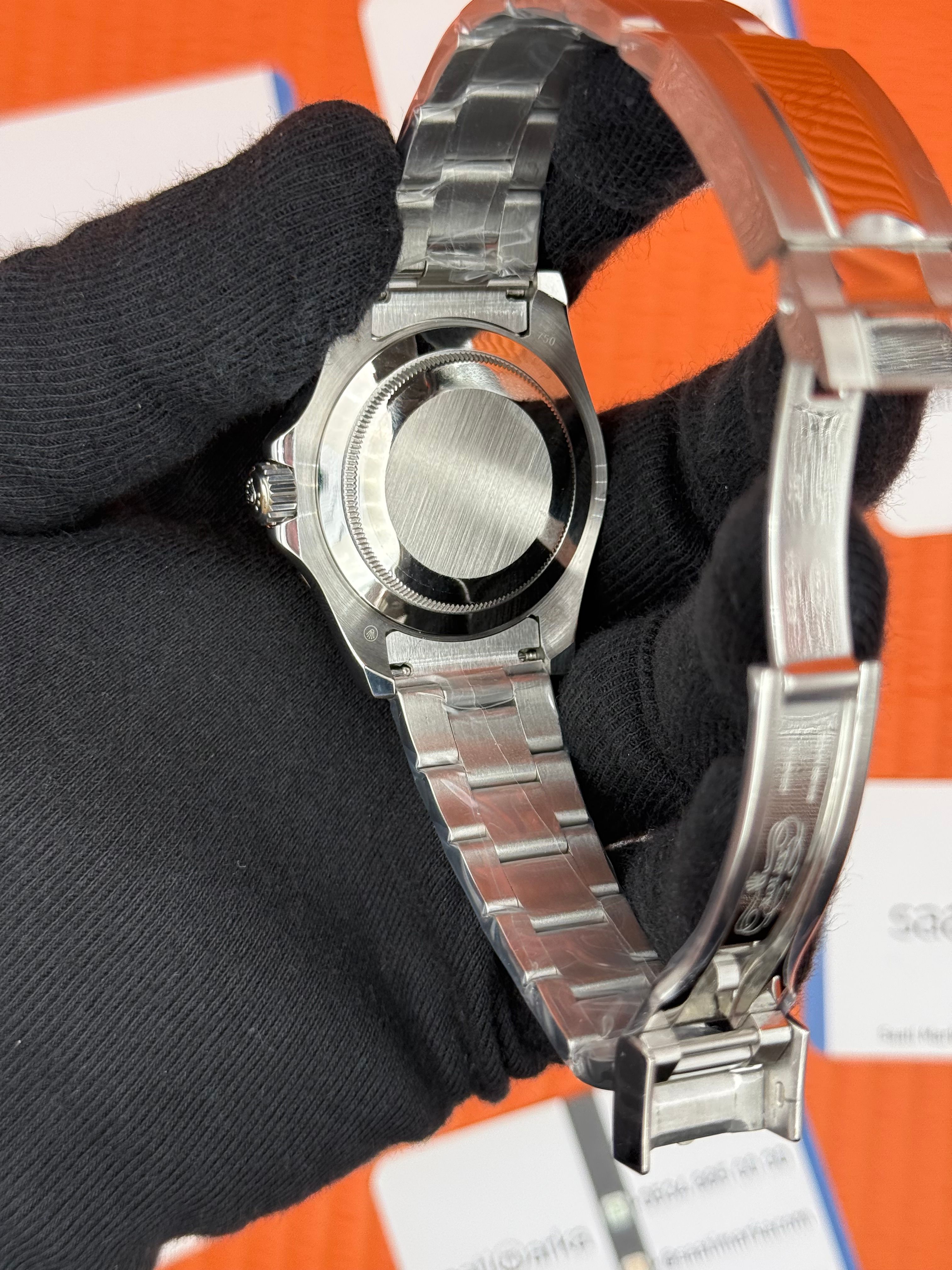 ROLEX Yacht Master oyster blue dial silver kasa-kordon