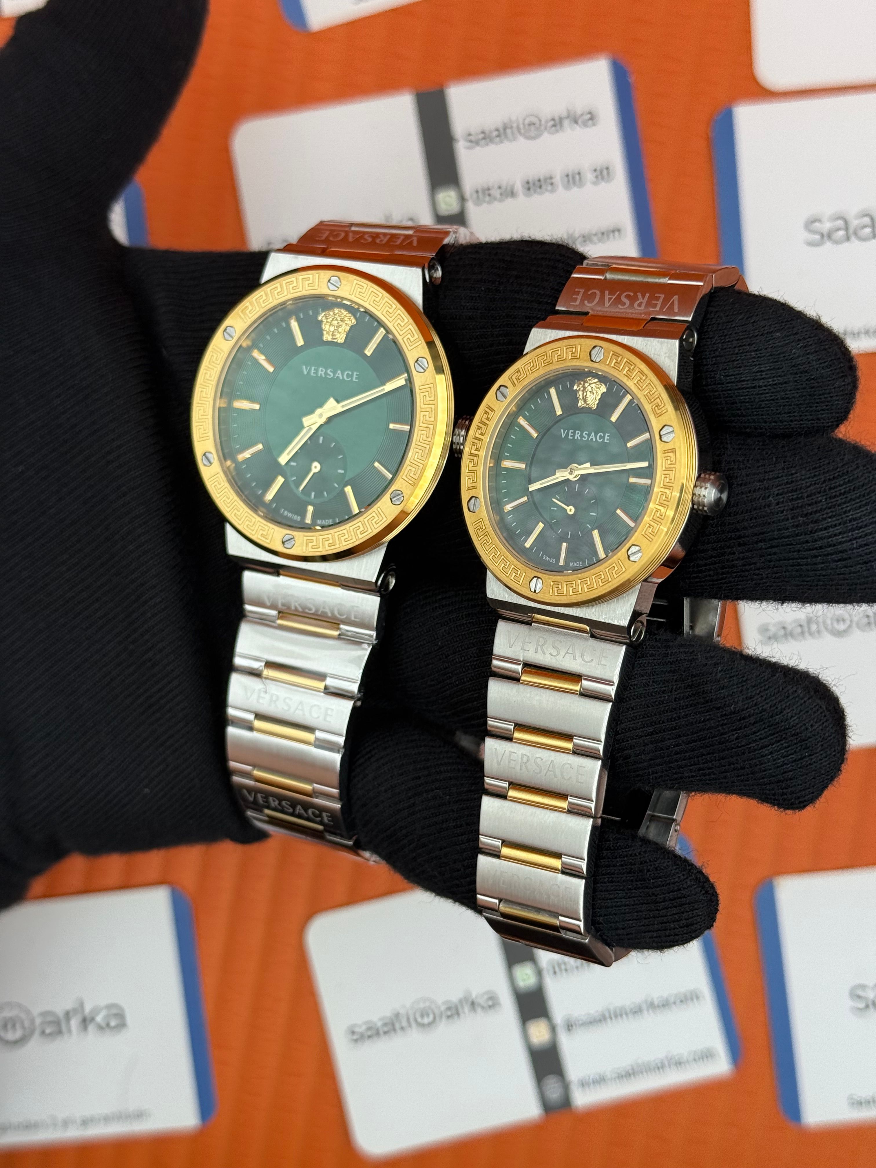 VERSACE çift kombini kadın 35mm erkek 43mm