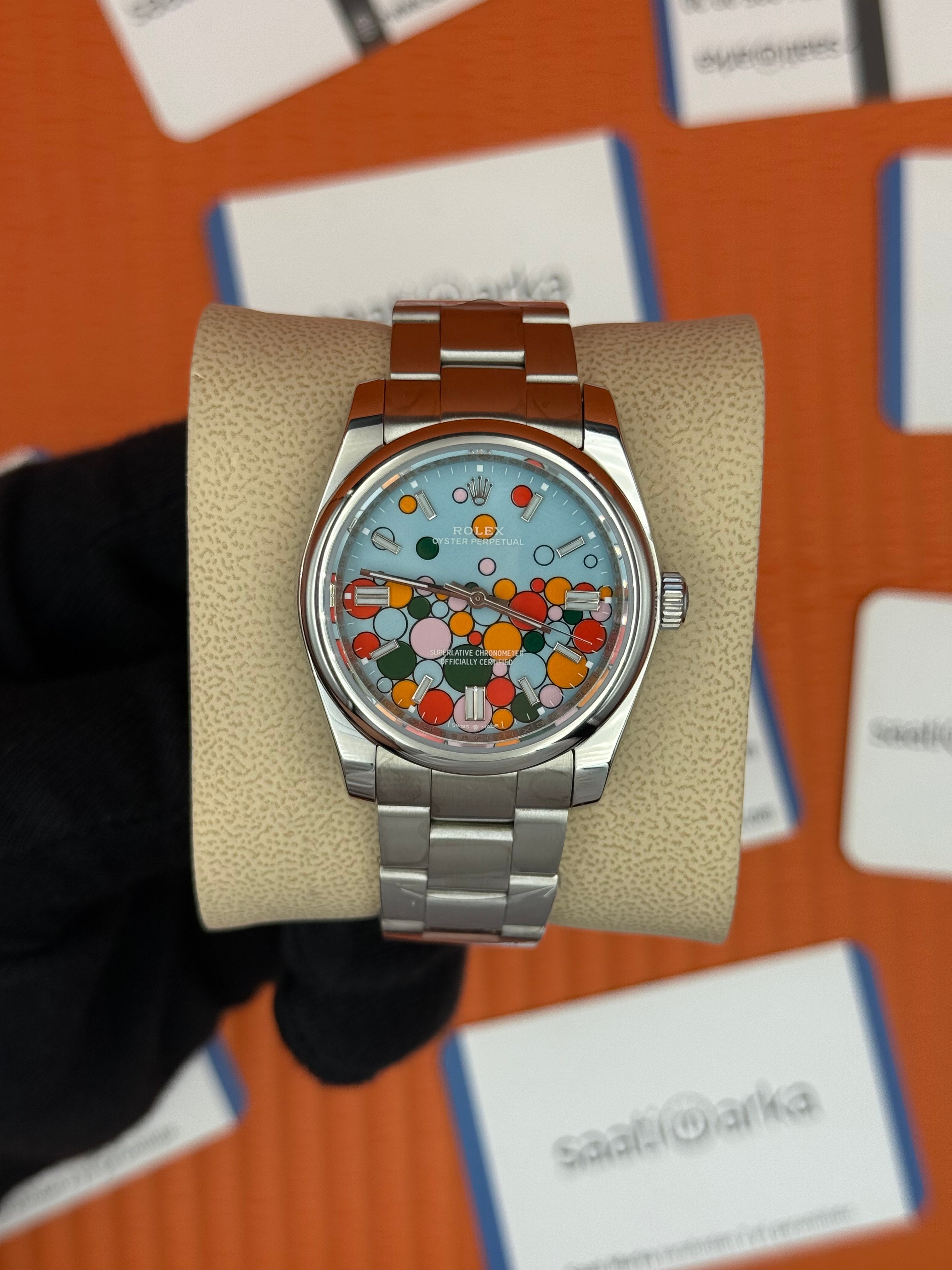 ROLEX perpetual 36mm oyster kordon renkli kadran 