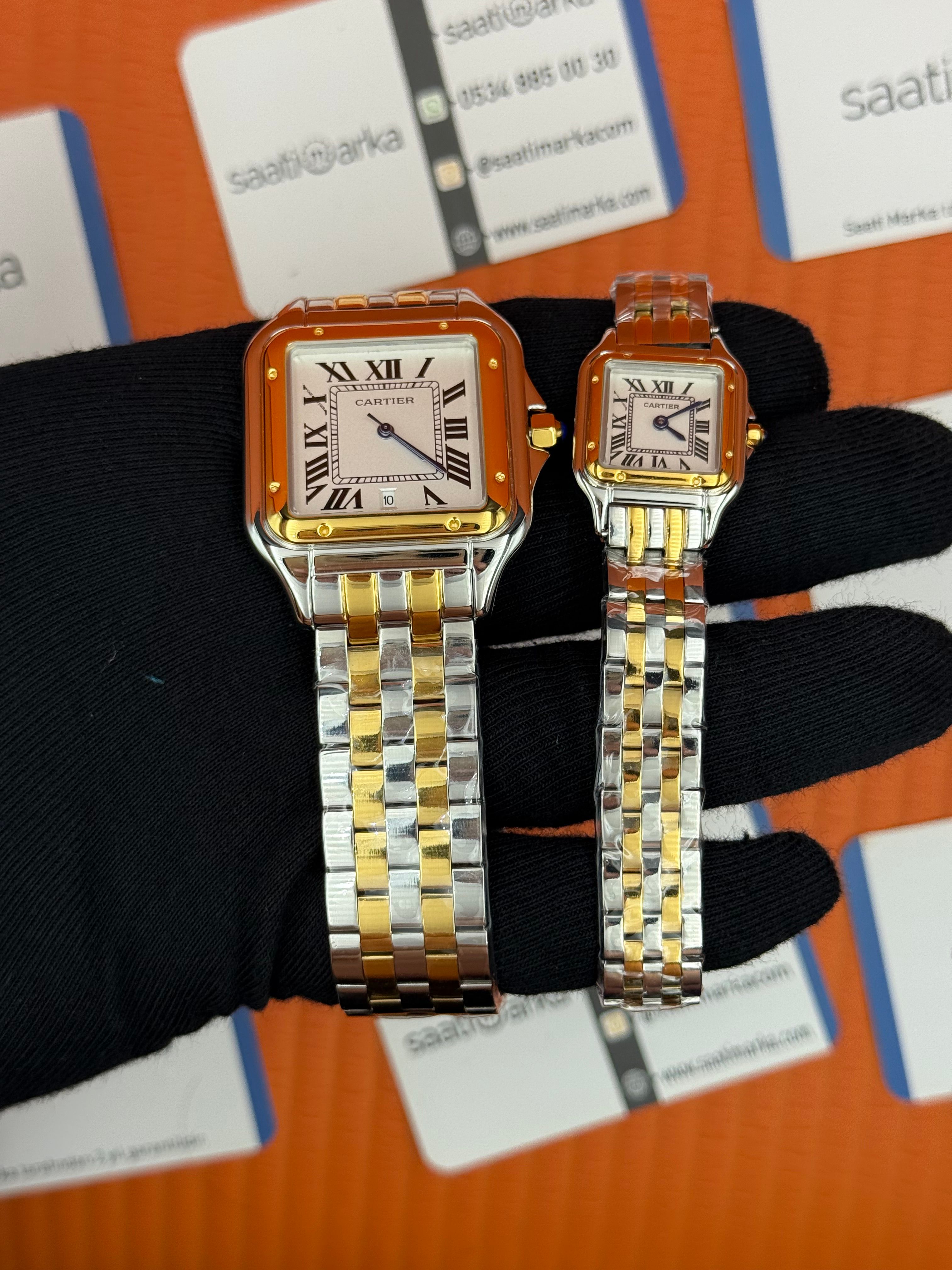CARTİER panthere çift kombini erkek 42mm kadın 22mm