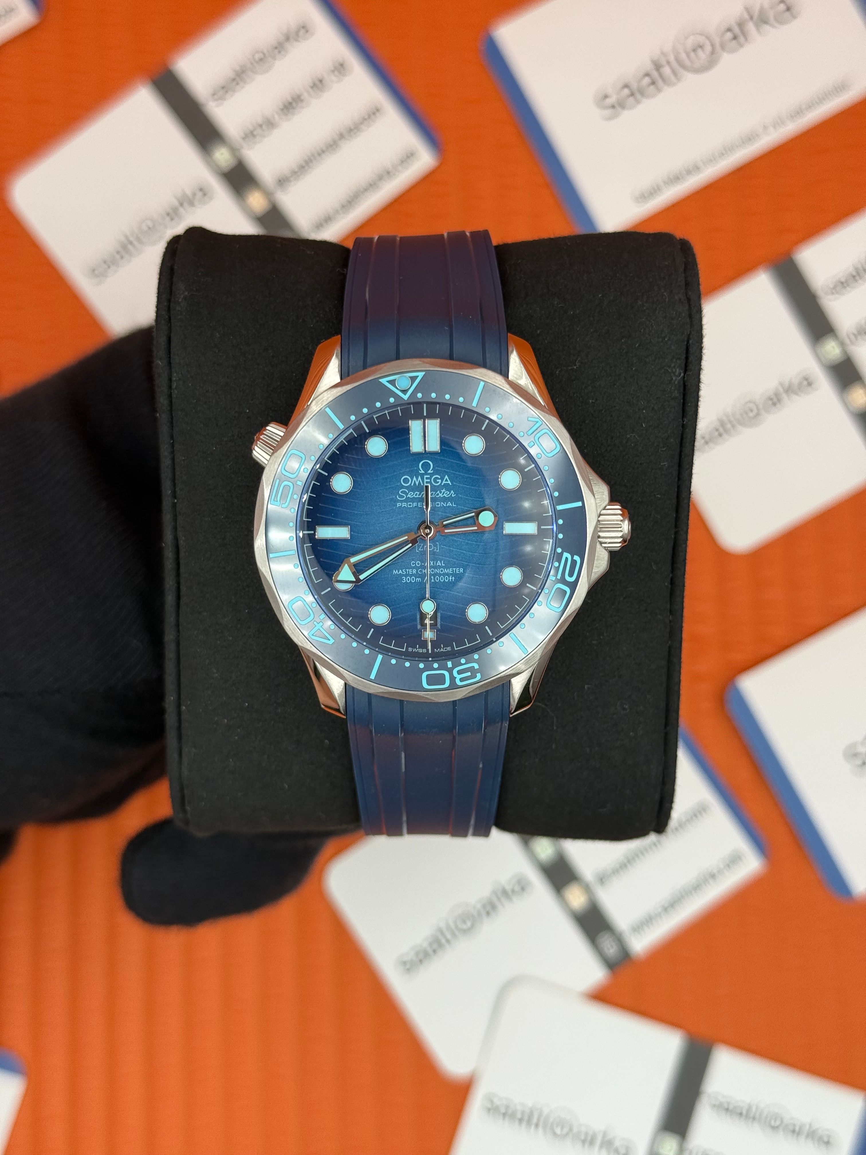 OMEGA SEAMASTER CHRONMETER KAUÇUK LACİVERT KORDON 300M