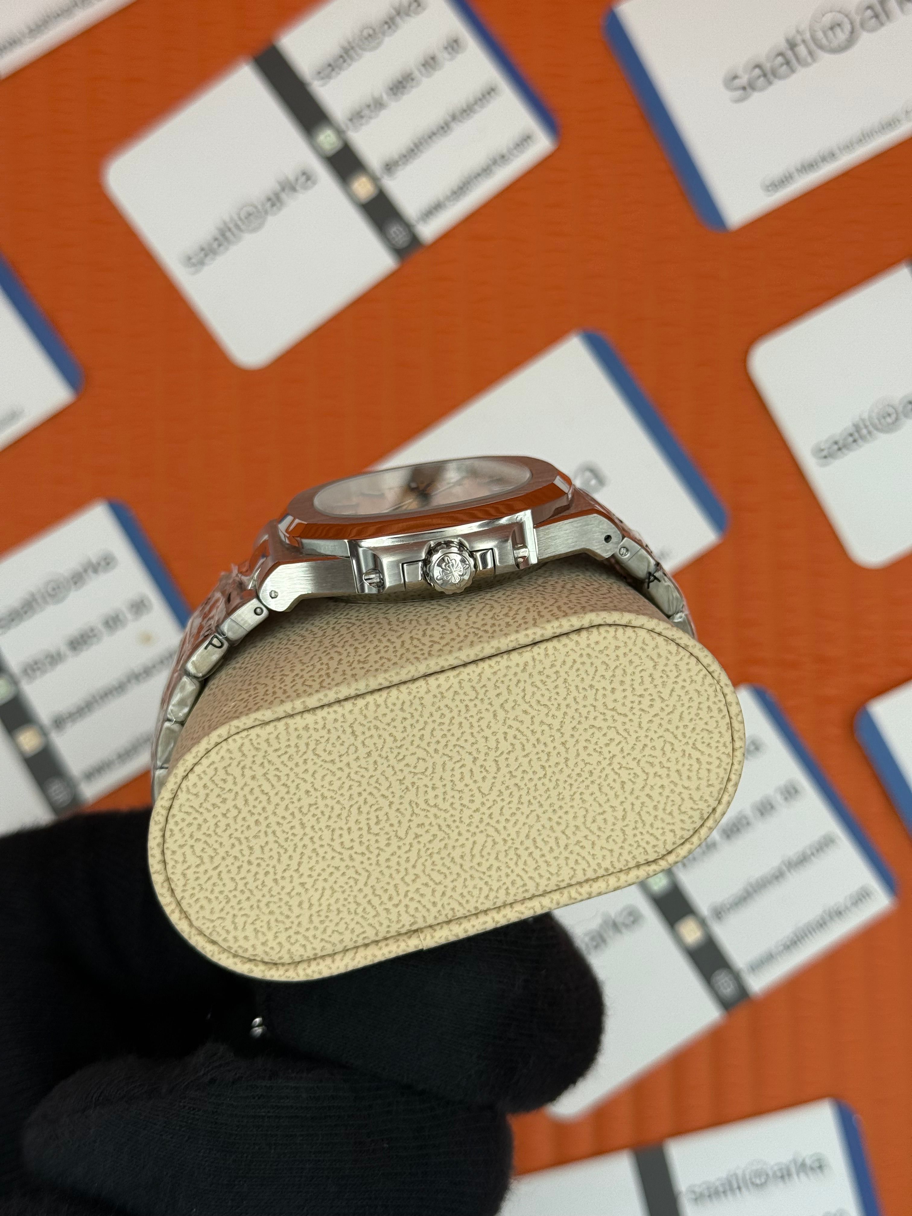 PATEK PHILIPPE NAUTİLUS SARI KADRAN SİLVER KASA-KORDON