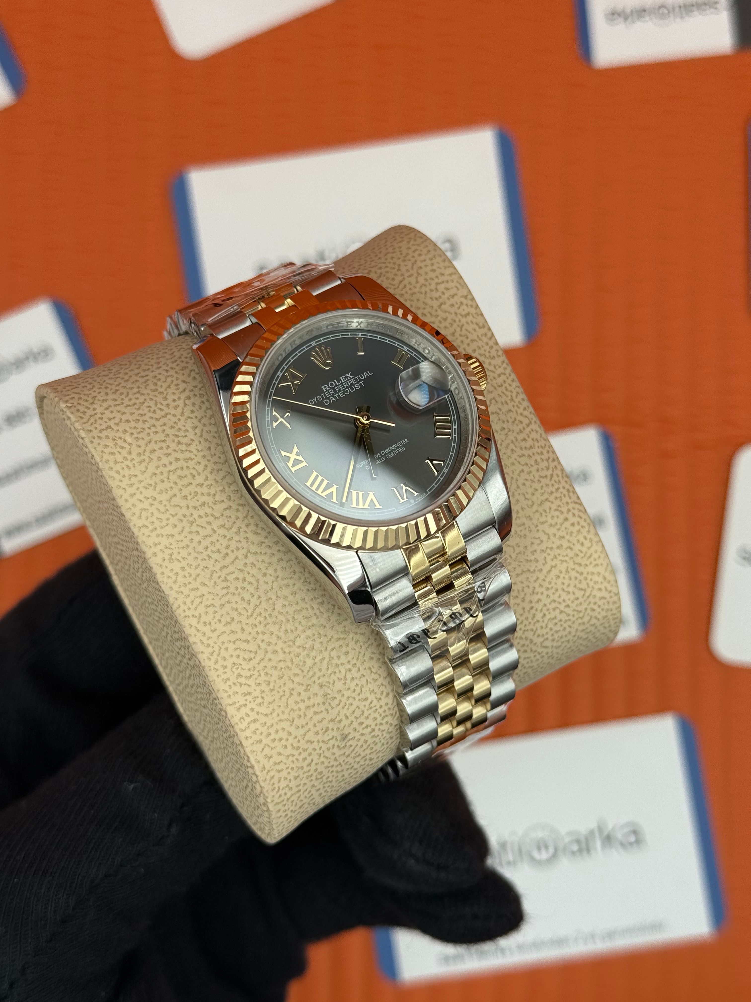 ROLEX datejust 36mm kadın kol saati gri kadran jubilee kordon