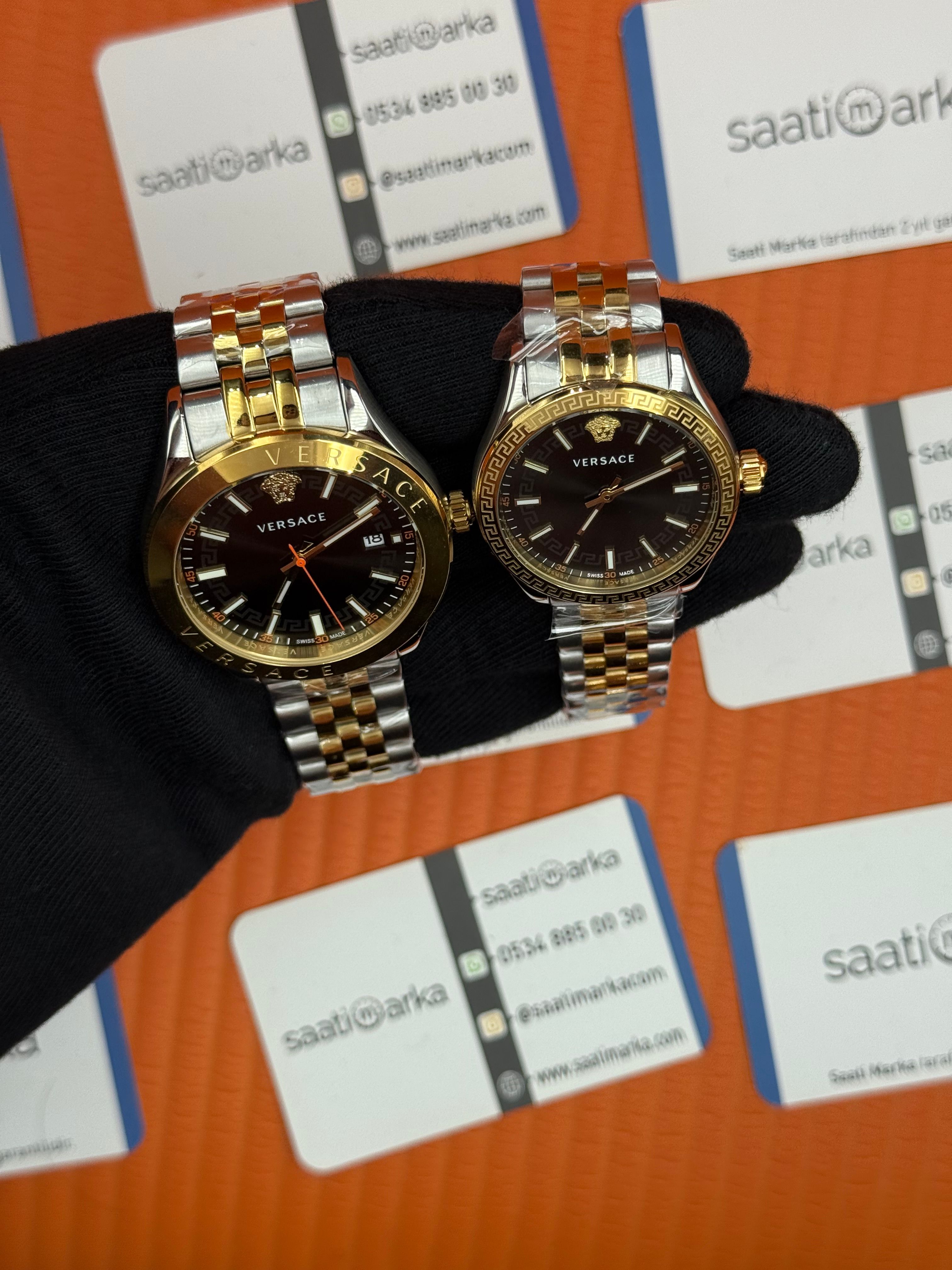 VERSACE çift kombini kadın 36mm erkek 42mm 
