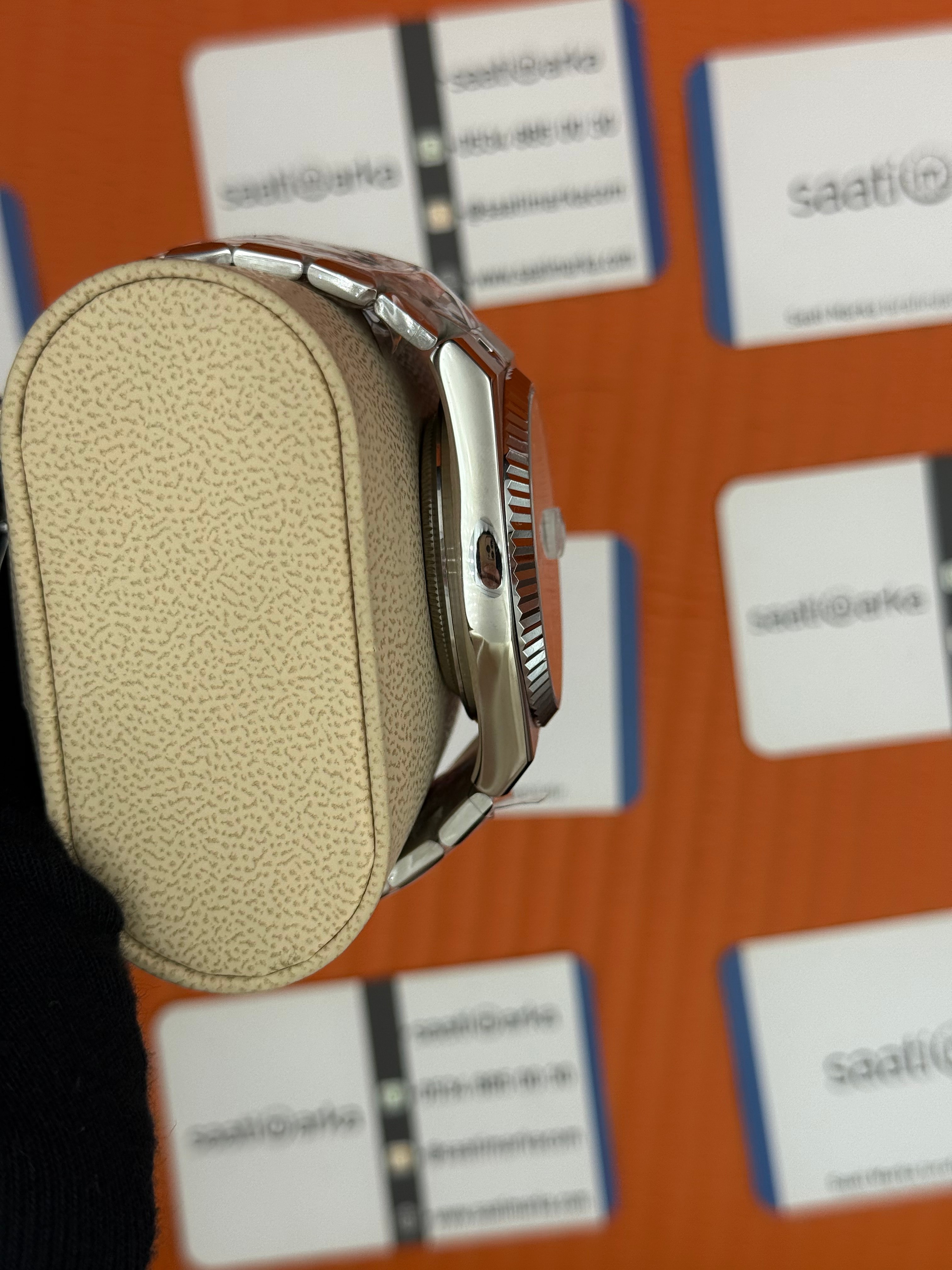 ROLEX land dweller 40mm beyaz kadran silver kasa kordon oystersteel erkek kol saati