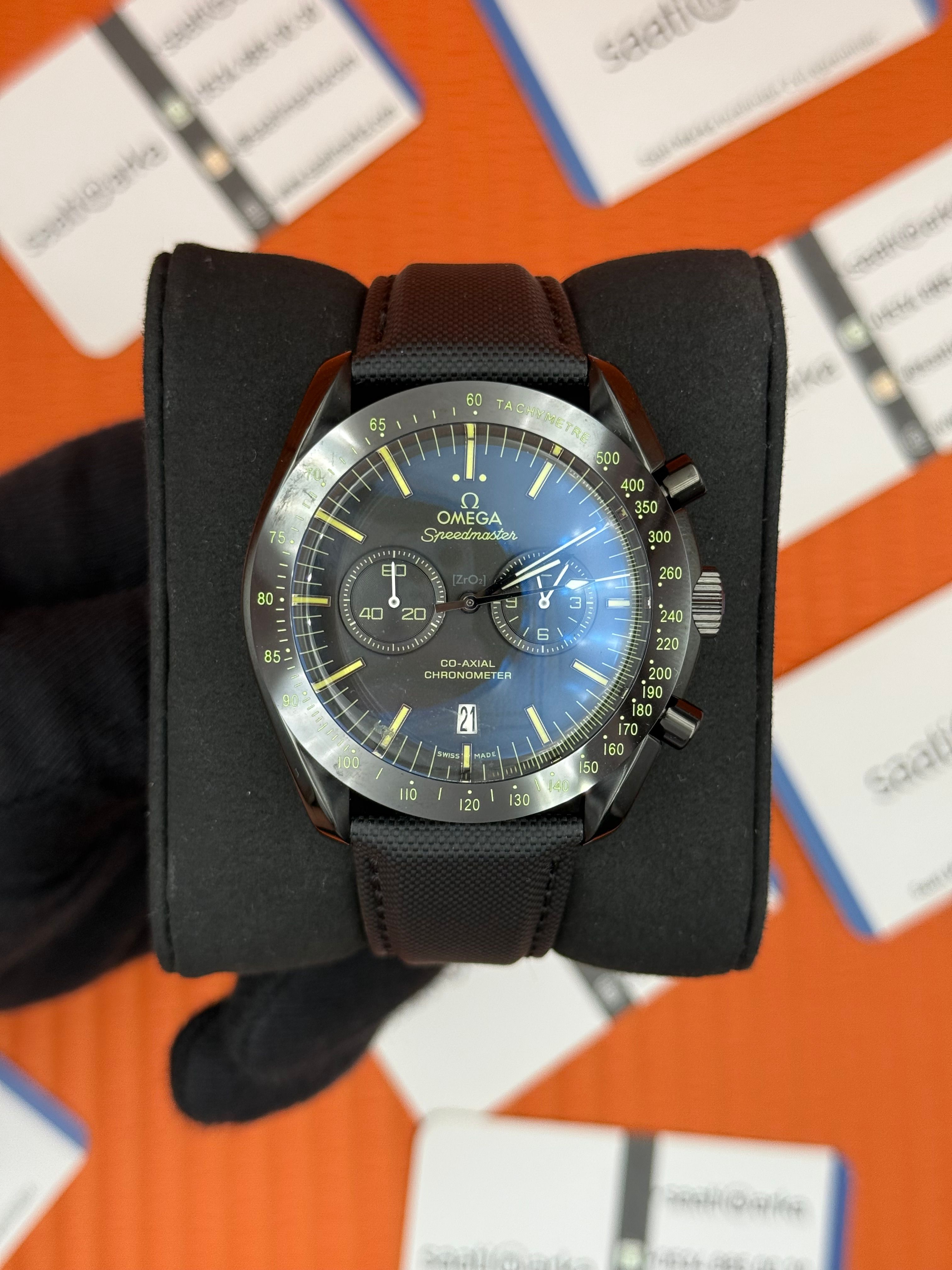 OMEGA SPEEDMASTER FULL SİYAH YEŞİL DETAYLI KADRAN