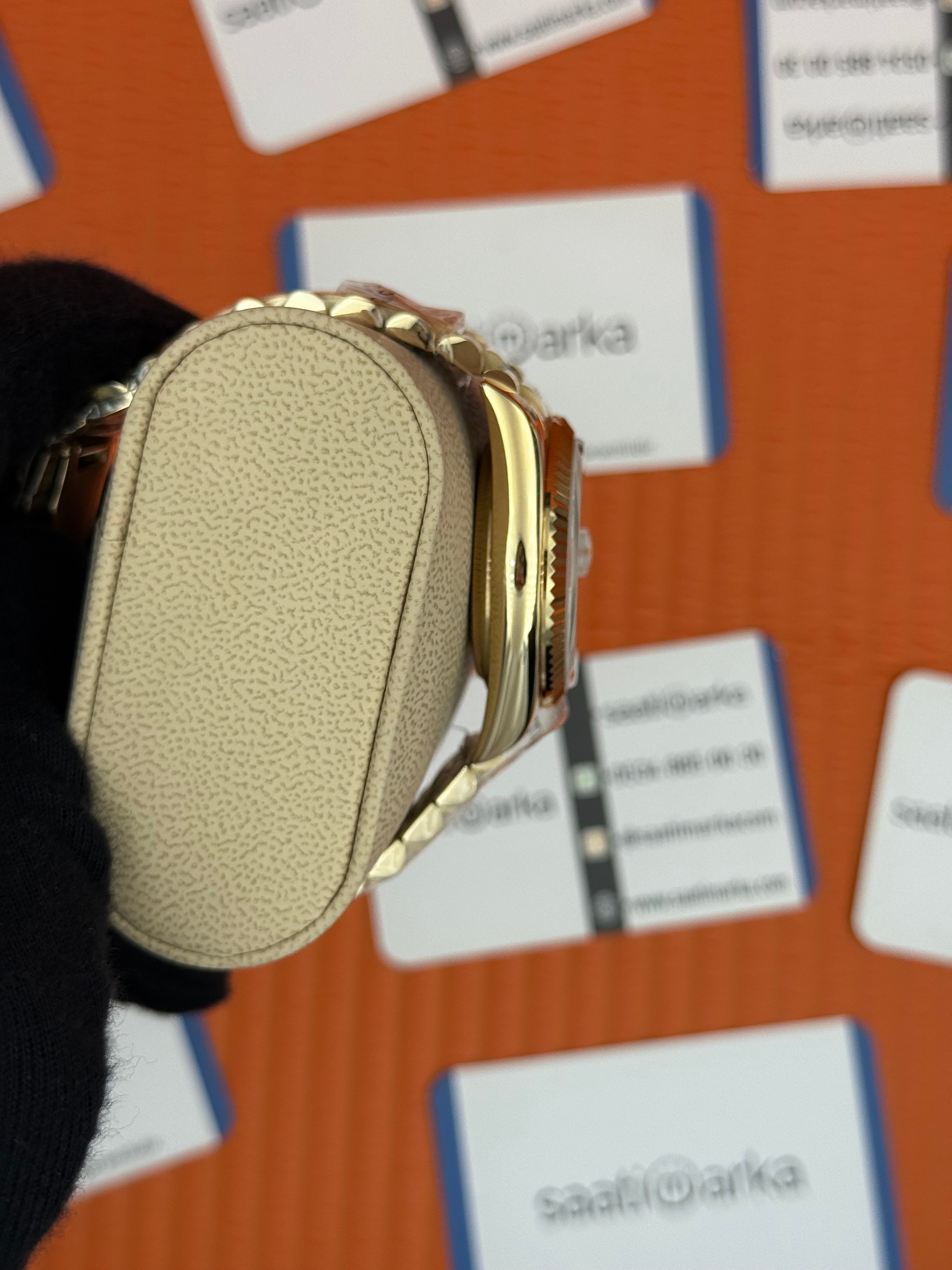 ROELX day date 36mm yeşil siyah kadran president kordon