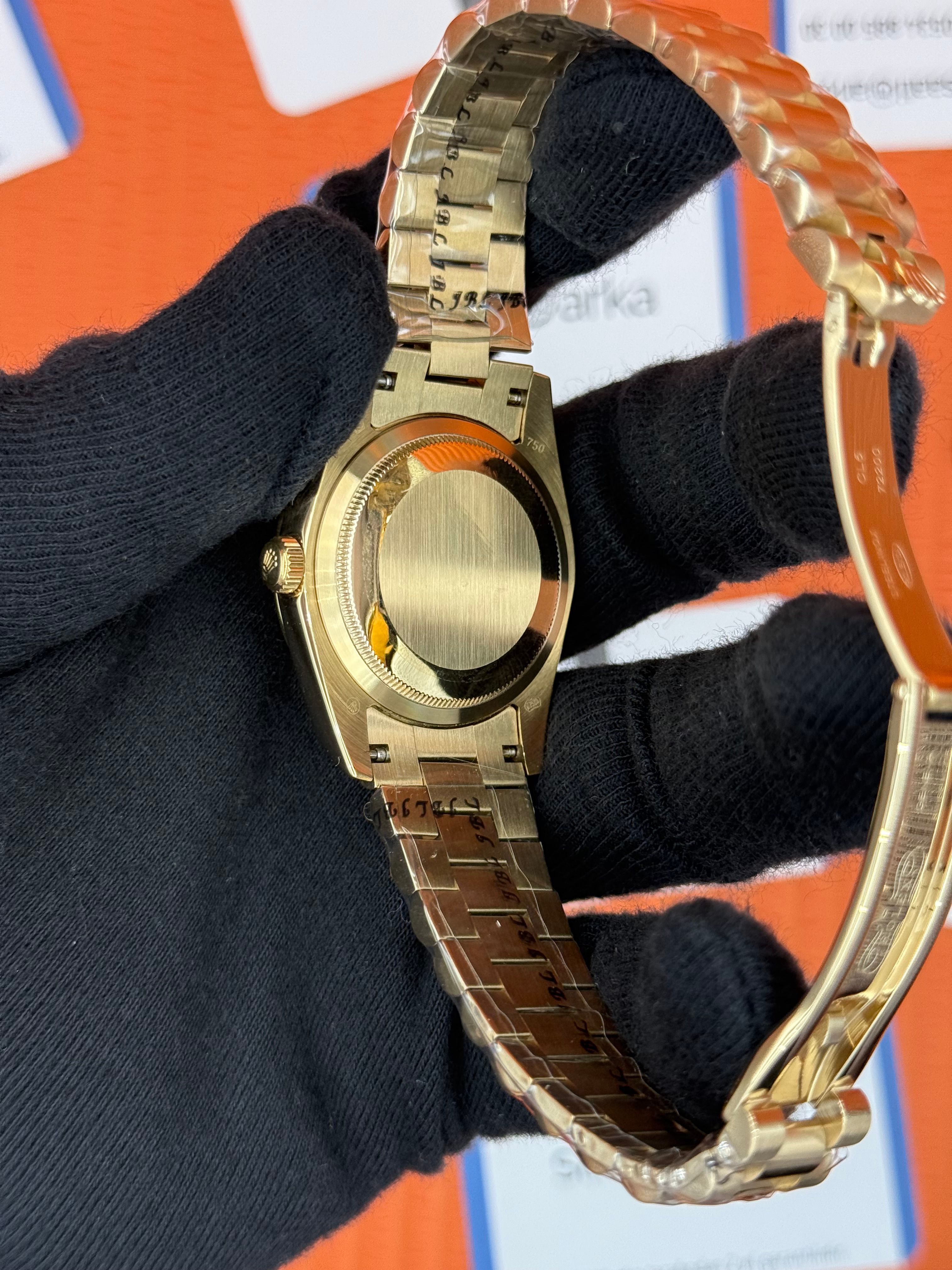 ROLEX day date 36mm taşlı bkadran president kordon gold renk