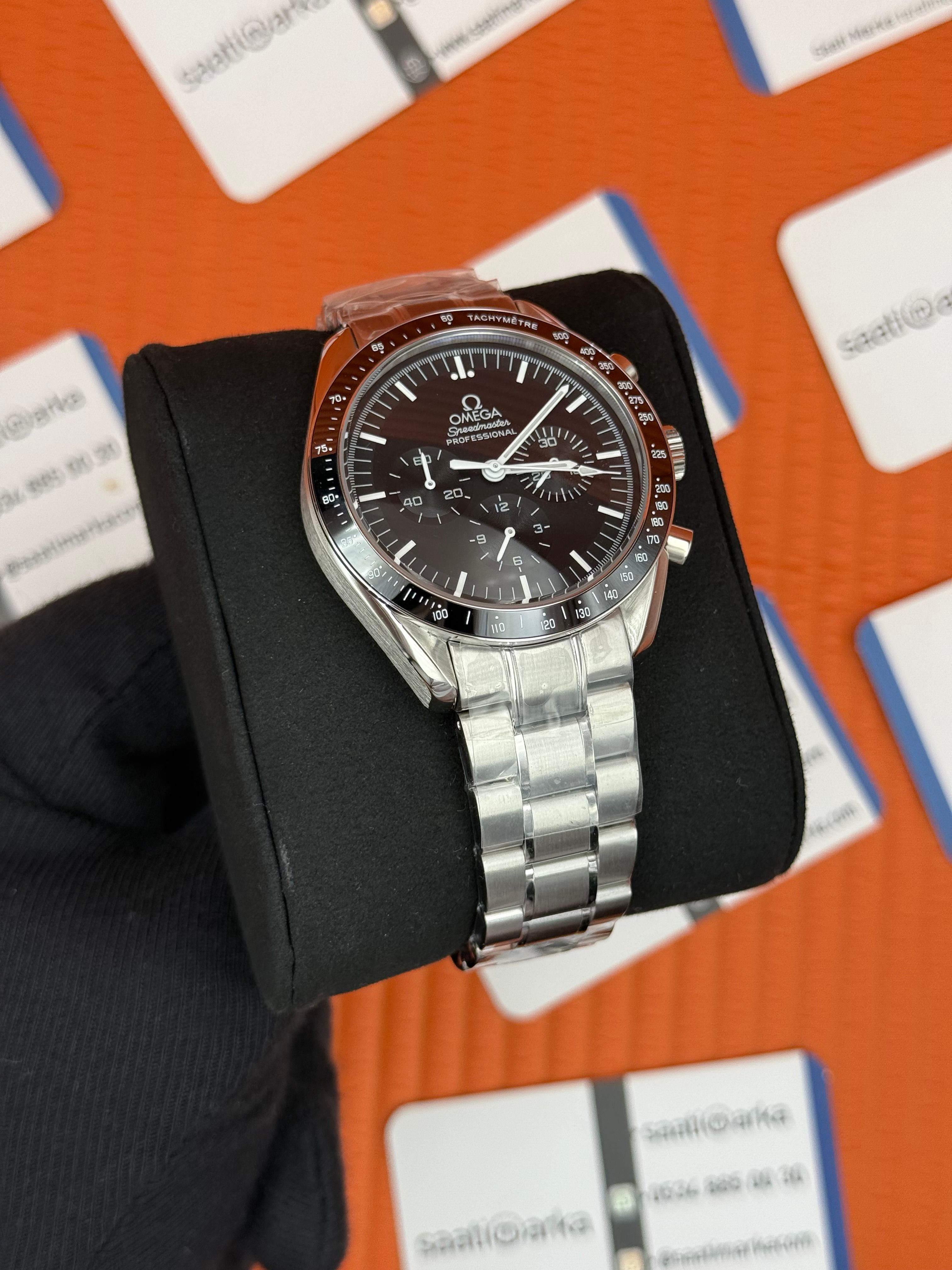 OMEGA SPEEDMASTER SİYAH KADRAN SİLVER KADRAN KORDON 