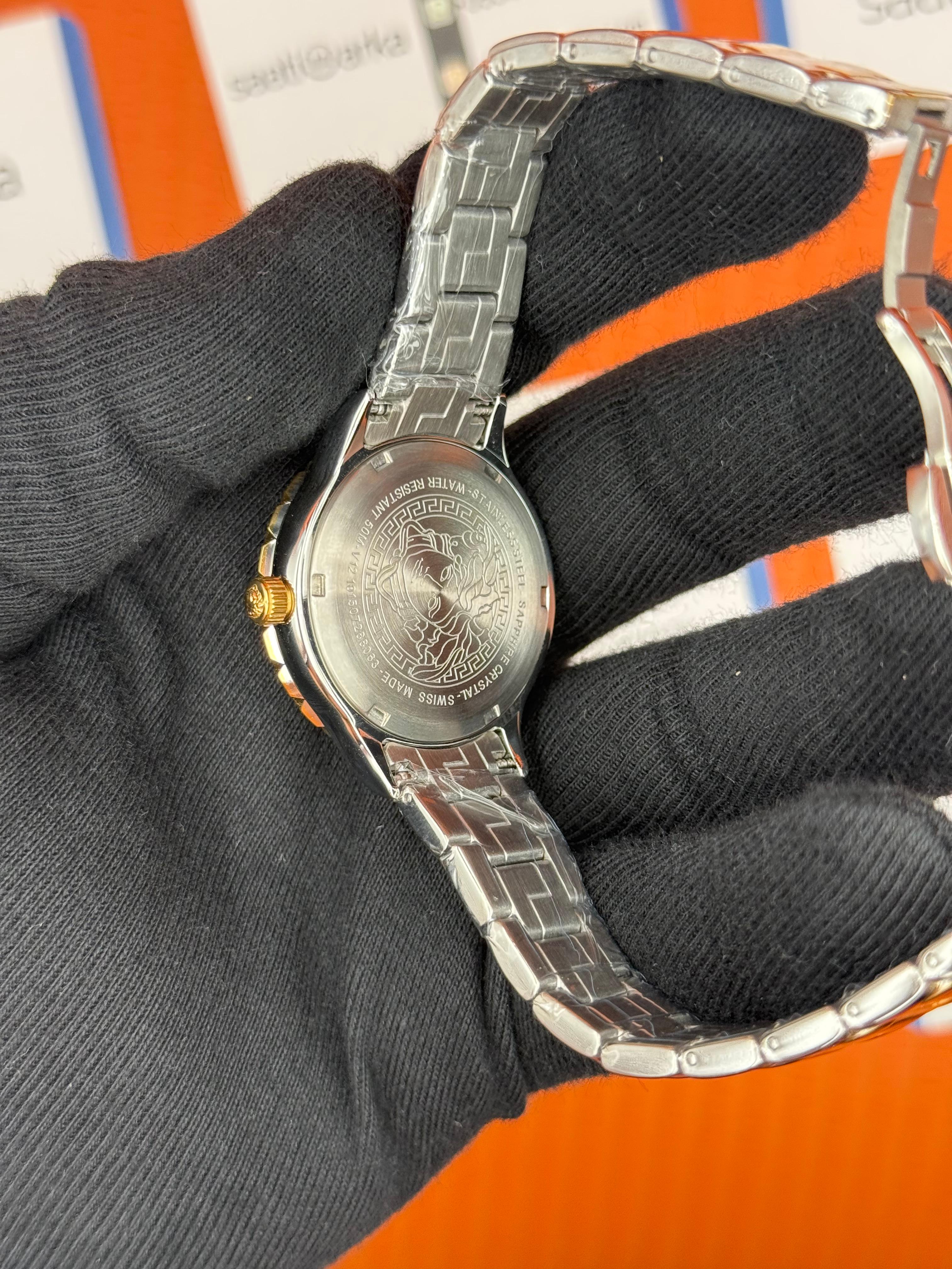 VERSACE beyaz kadran gold silver kasa kordon kadın kol saati