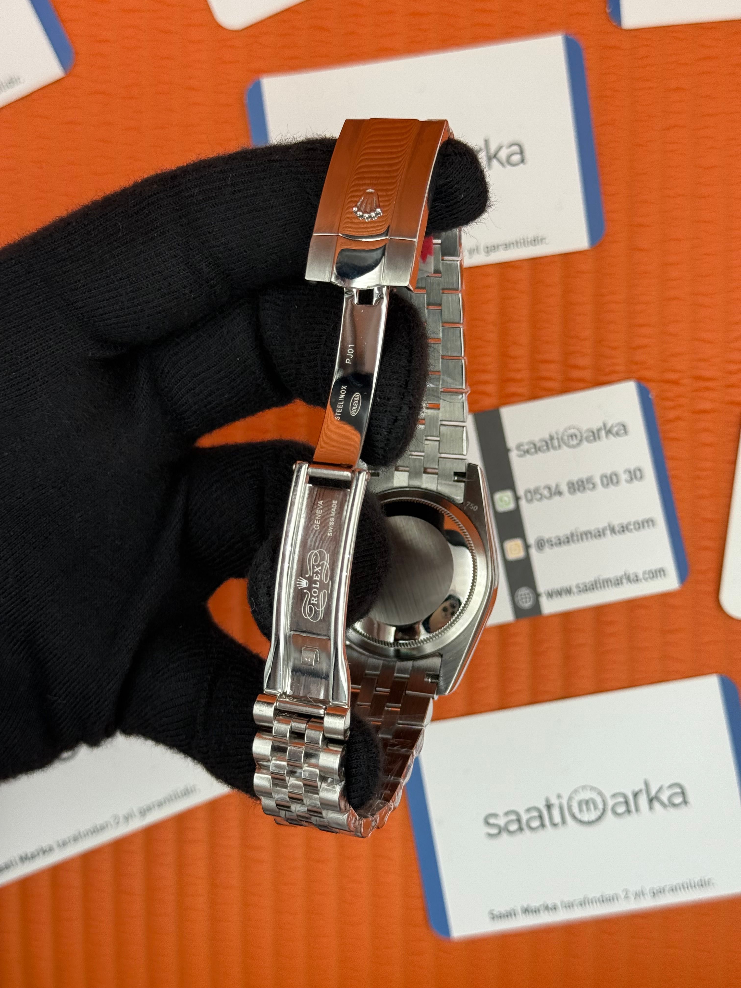 ROLEX datejust 36mm turkuaz baget taşlı kadran jubilee kordon