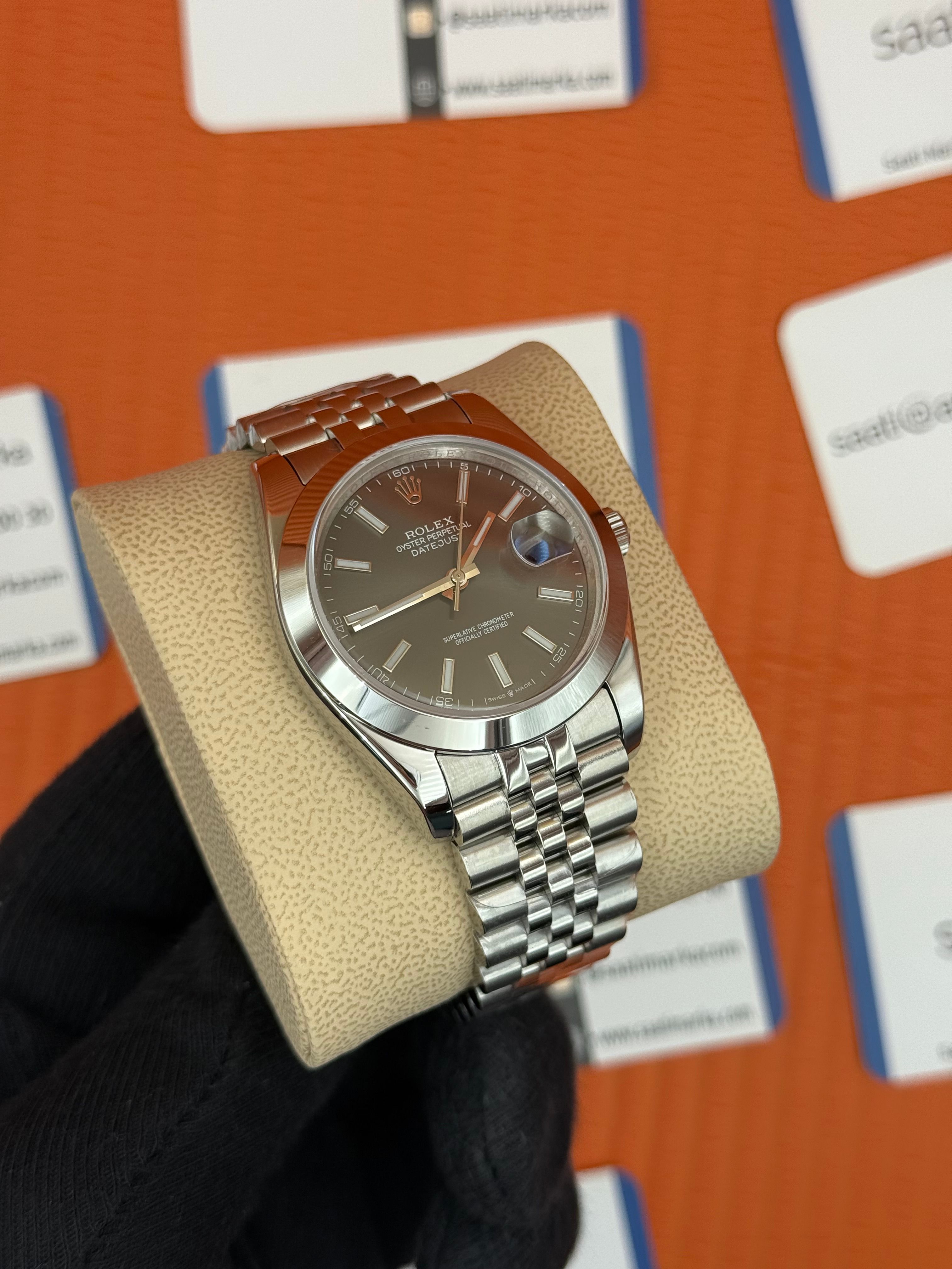 ROLEX Datejust grey dial silver jubilee kordon
