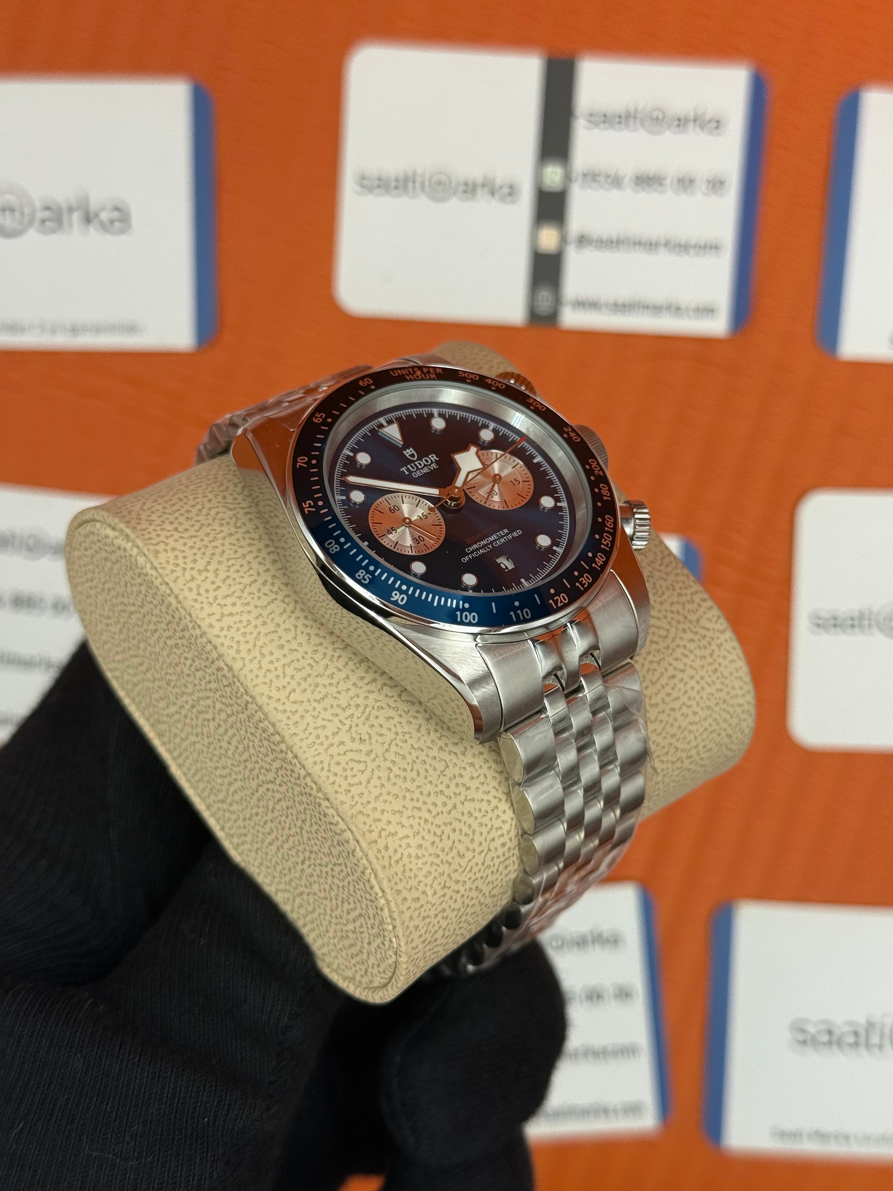 TUDOR black bay siyah kadran silver jubilee kordon 41mm erkek kol saati